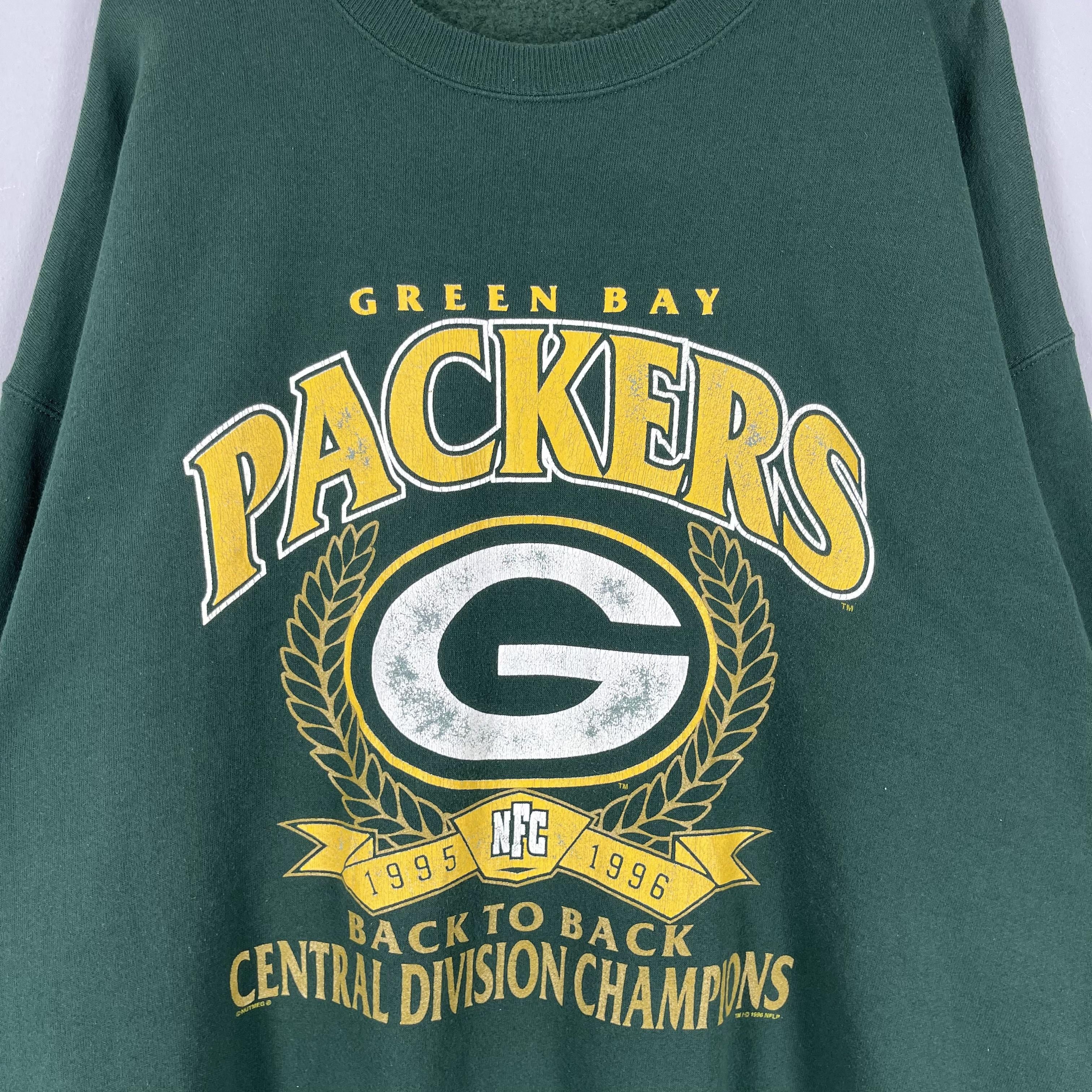 NFL Vintage 90's Nutmeg Green Bay PACKERS Nfl Sweatshirt Size US XXL / EU 58 / 5 - 2 Thumbnail