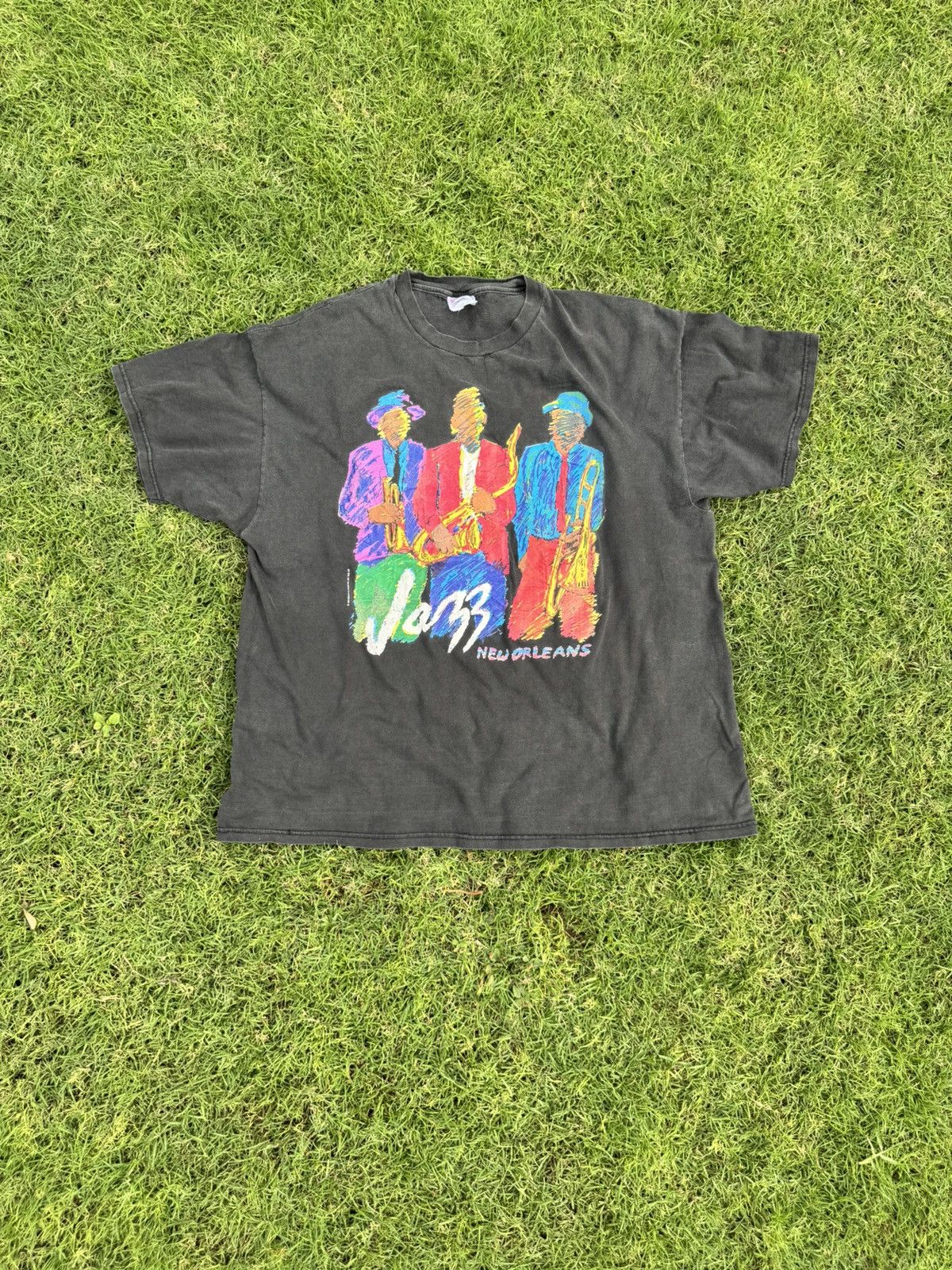 Vintage Vintage New Orleans Jazz Graphic Shirt 1997 Kelley Size US XXL / EU 58 / 5 - 1 Thumbnail