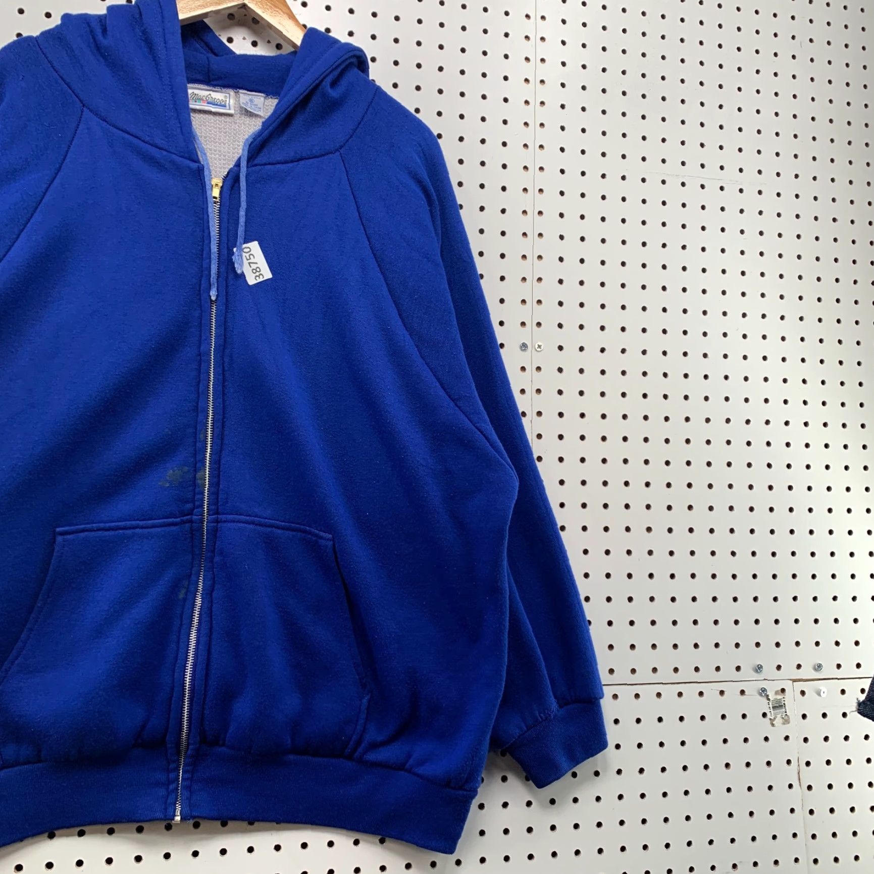 McGregor VINTAGE MacGregor Hoodie Mens 2XL Full Zip Zip Hooded Thermal Fleece Royal Blue 90s Size US XXL / EU 58 / 5 - 4 Thumbnail