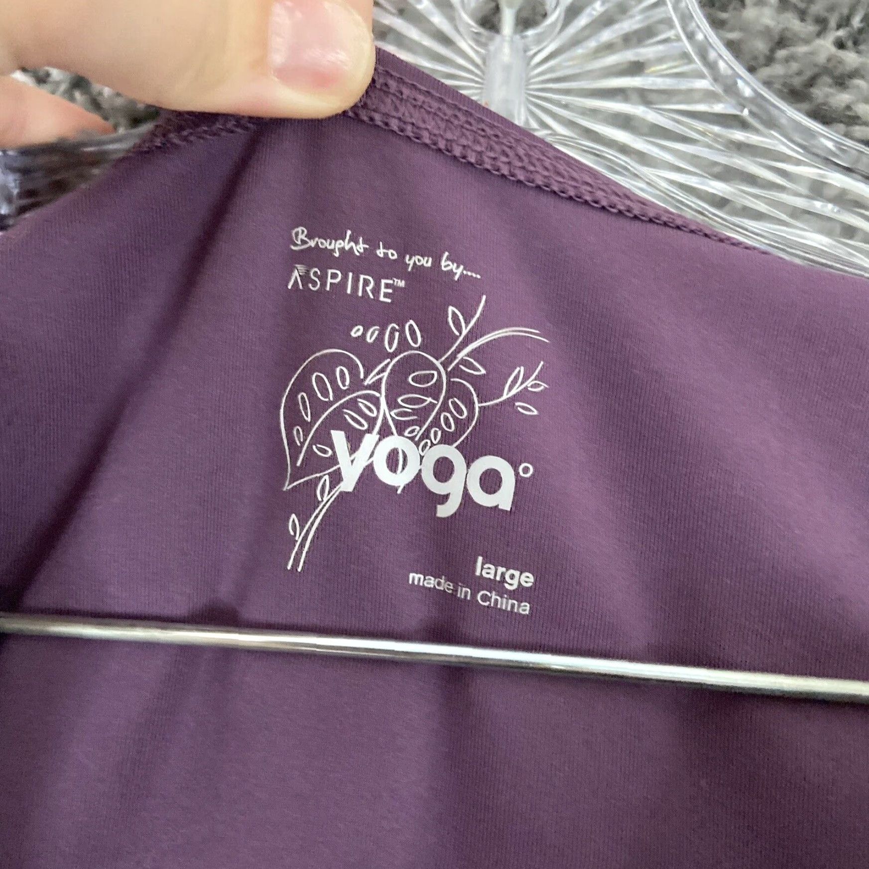 Vintage Aspire Women's Athletic Tank Top Yoga Activewear Purple Spandex Large Size ONE SIZE - 5 Thumbnail
