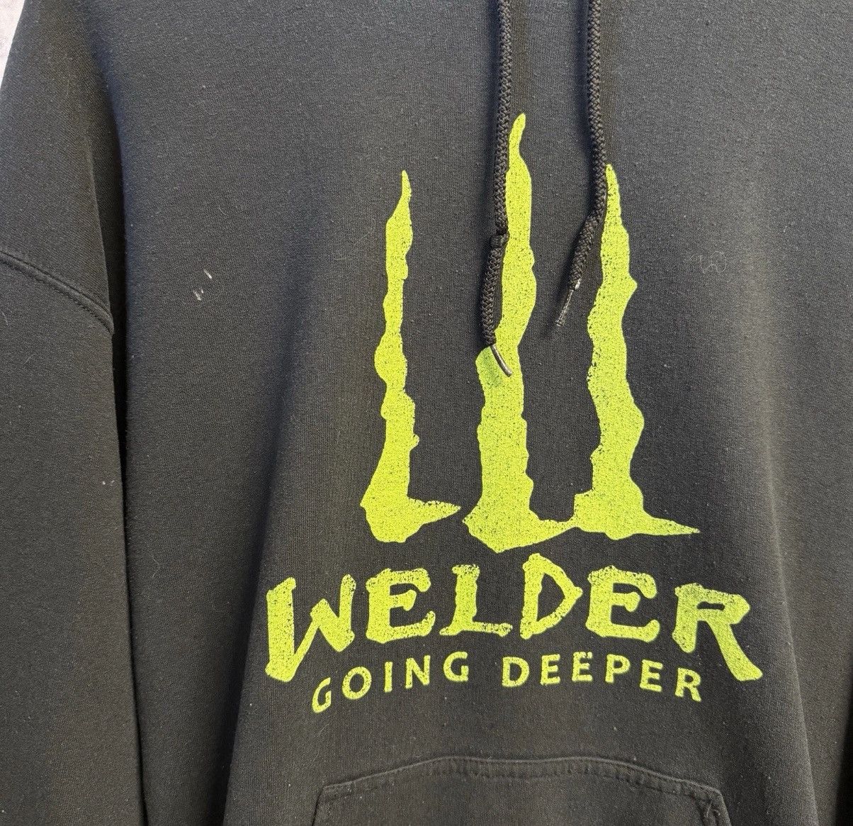 Vintage Vintage Welding Hoodie Sweatshirt Mens Large 23x26 Black Size US L / EU 52-54 / 3 - 4 Thumbnail