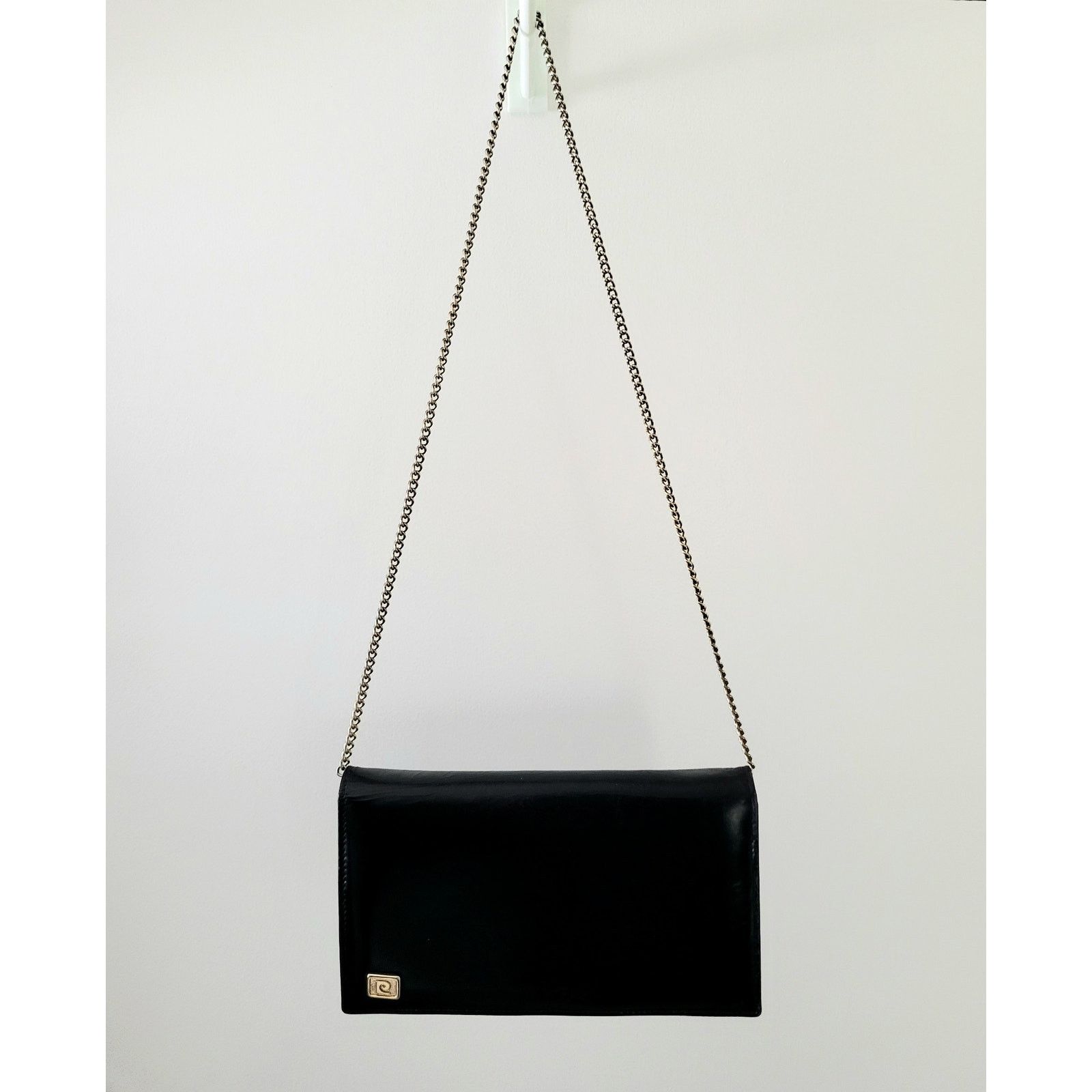 Pierre Cardin Vintage Pierre Cardin Clutch Shoulder Bag Black Leather 70s Size ONE SIZE - 2 Thumbnail