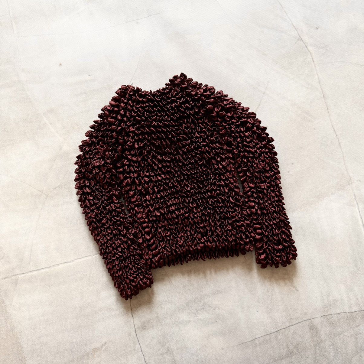 Hysteric Glamour 00s Burgundy Long Sleeve Pleats Please Issey Miyake Style Size ONE SIZE - 1 Thumbnail
