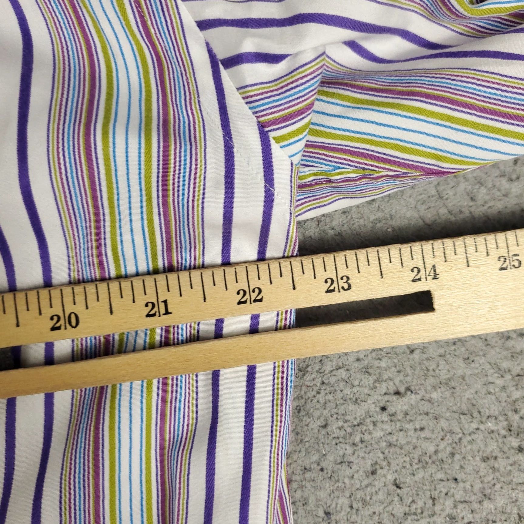 Etro ETRO Button-Up Shirt Men's Size 42 Striped Blue Purple Cotton Long Sleeve Made in Italy Size US XL / EU 56 / 4 - 6 Thumbnail