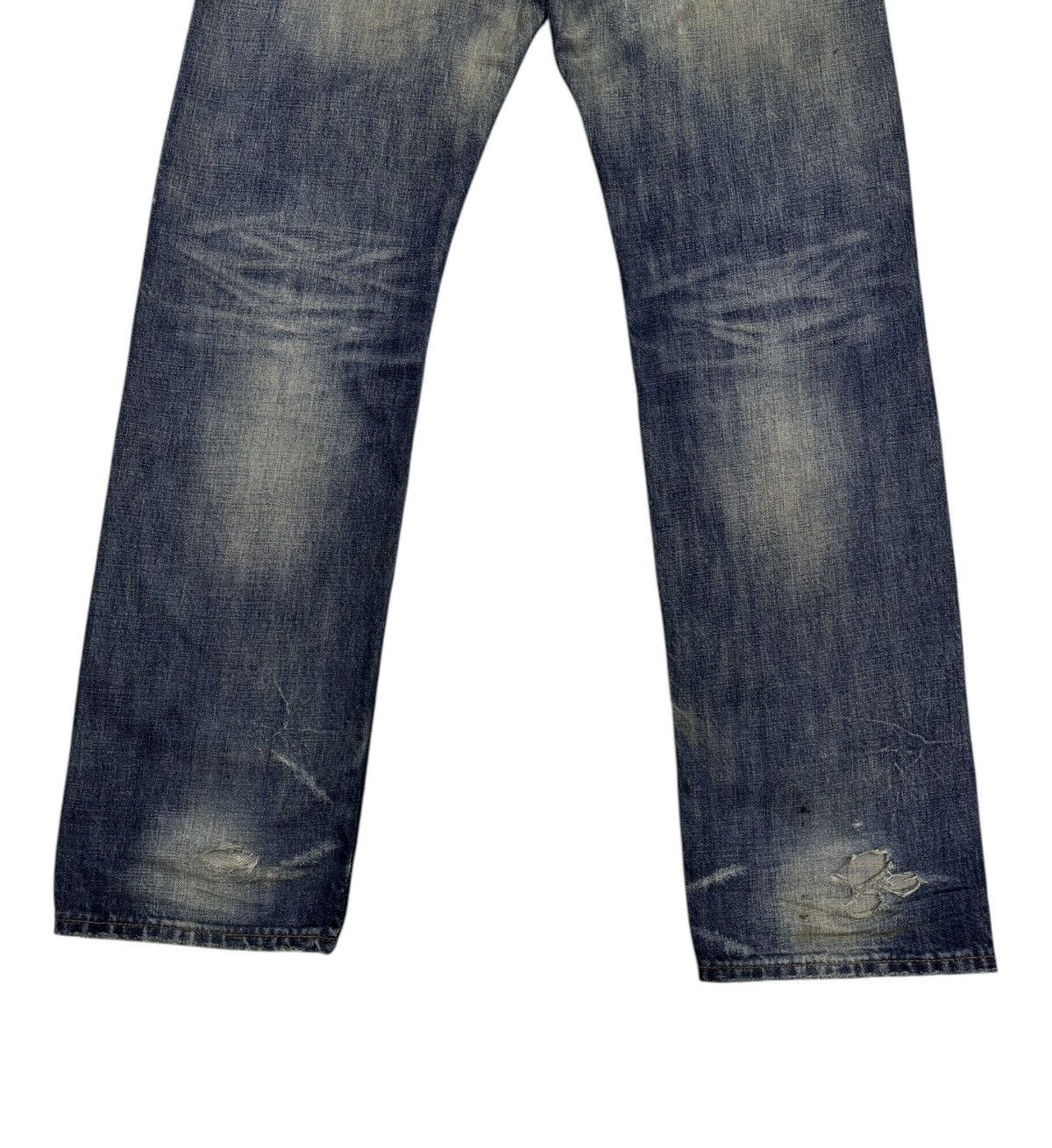 Hysteric Glamour × If Six Was Nine × Le Grande Bleu (L.G.B.) 🔥RARE THRASHED DISTRESSED DENIM TKMIXPICE REPAIR DENIM JEAN Size US 30 / EU 46 - 6 Thumbnail