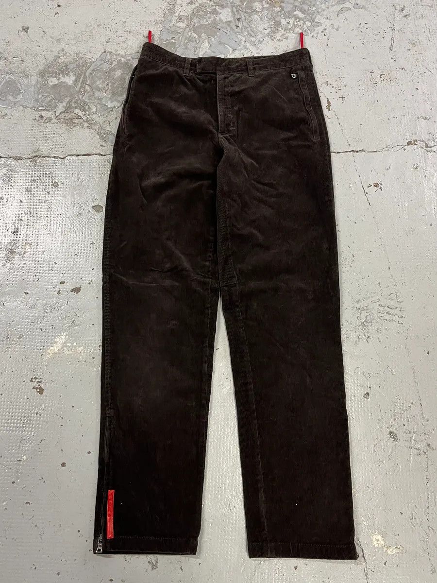 Prada 2000s Prada Linea Rossa Dark Brown Corduroy Pants Size US 30 / EU 46 - 5 Thumbnail