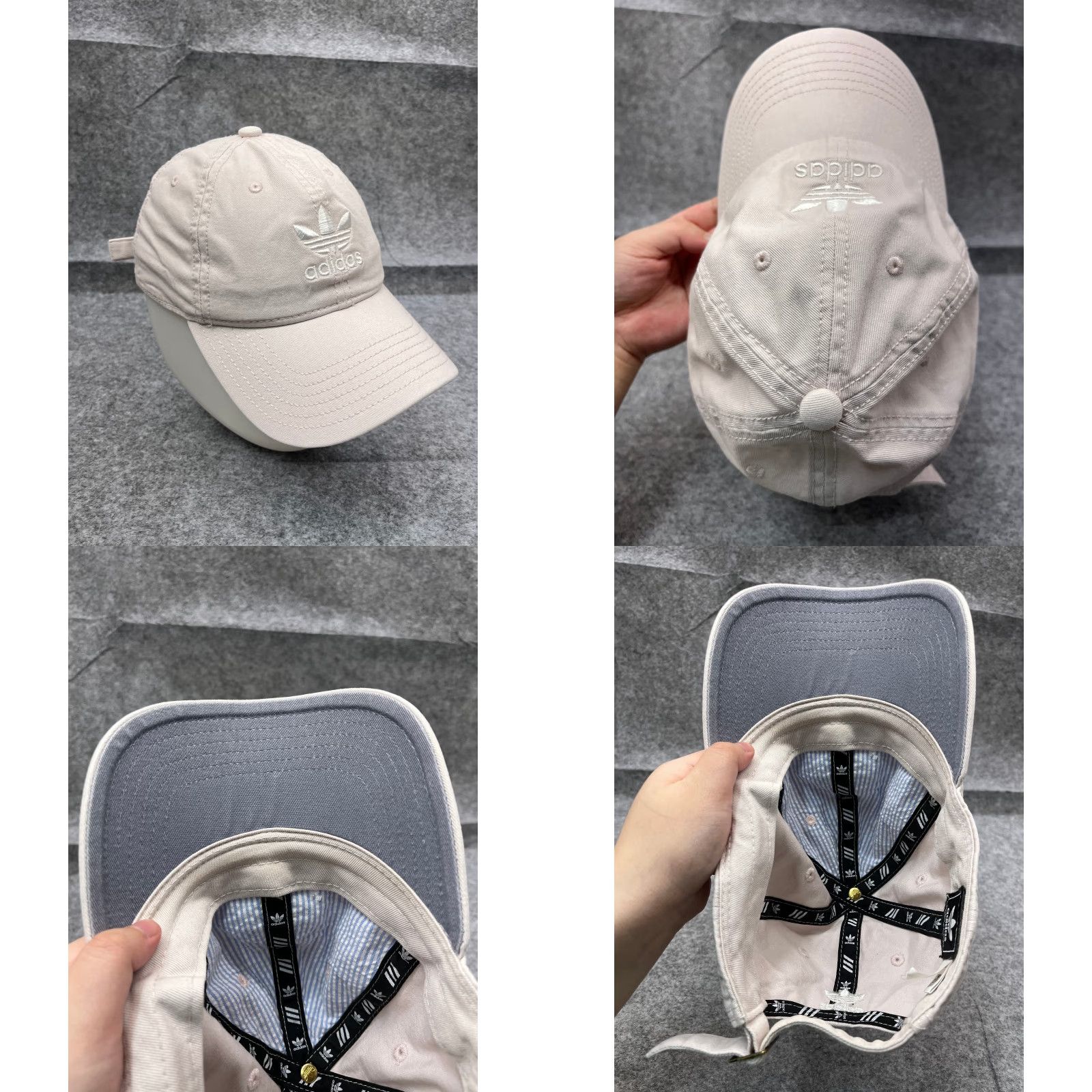 Adidas Adidas Hat Cap Strap Back Adult One Size Light Pink 100% Cotton Twill Size ONE SIZE - 8 Thumbnail