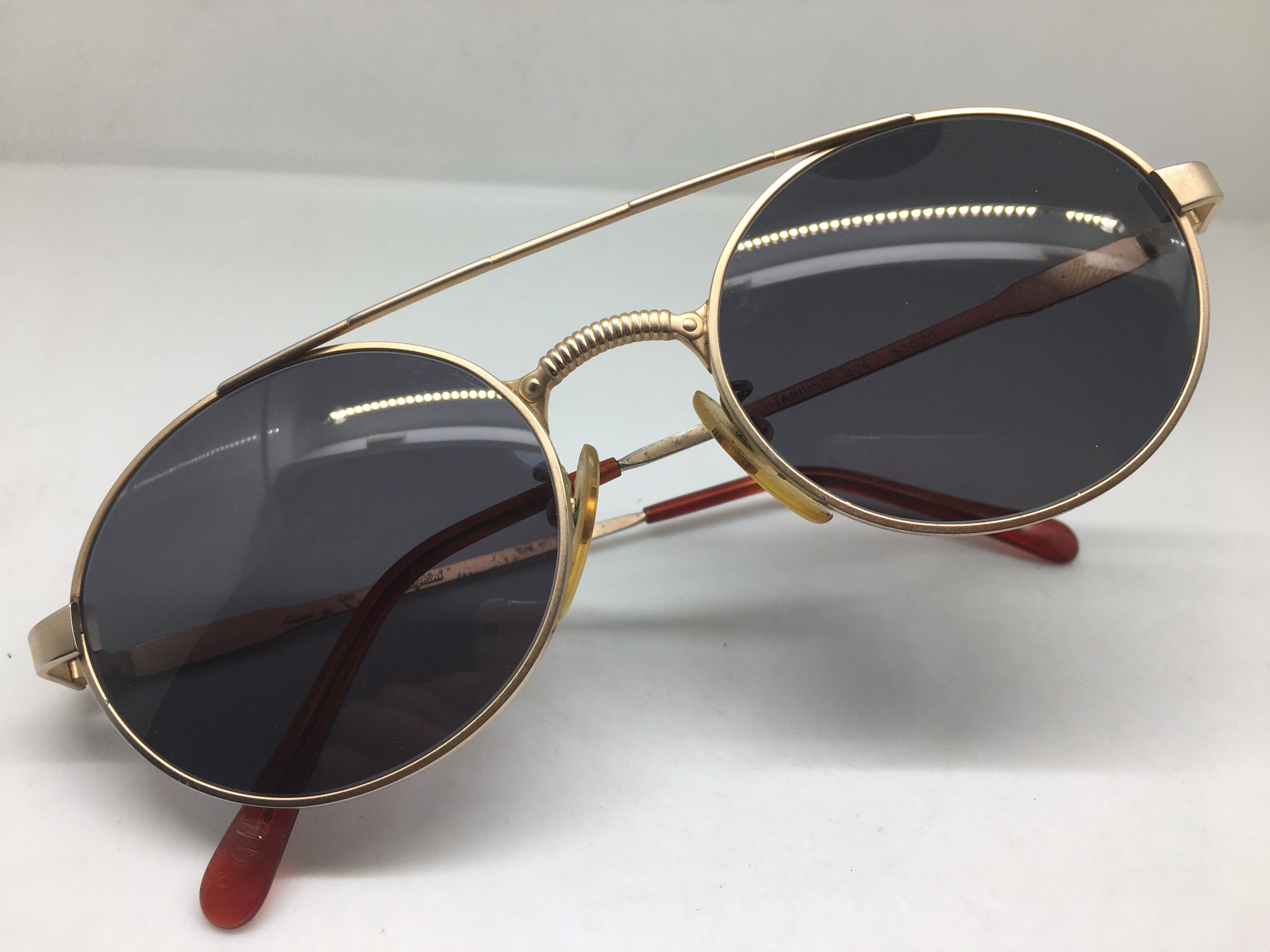 Tonino Lamborghini Gold Titanium Round Sunglasses JAMES DEAN
