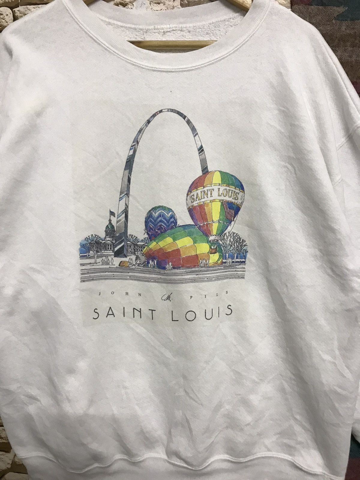 Vintage Vintage Sweatshirt Saint Louis John Pils Size US XL / EU 56 / 4 - 3 Thumbnail