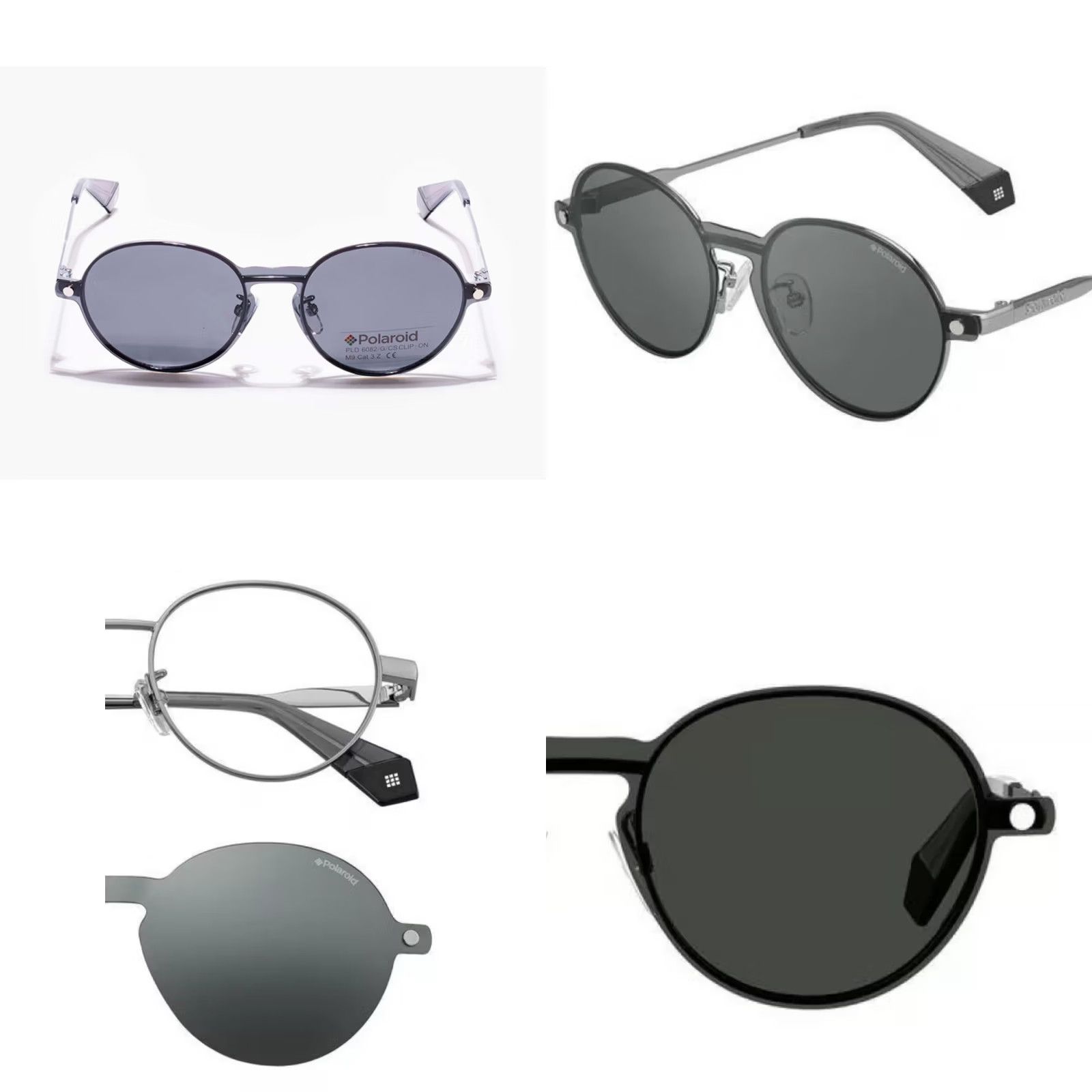 Polaroid VINTAGE Polaroid PLD 6082/G/CS Clip-On KB7 Sunglasses Glasses Frames Size ONE SIZE - 8 Thumbnail