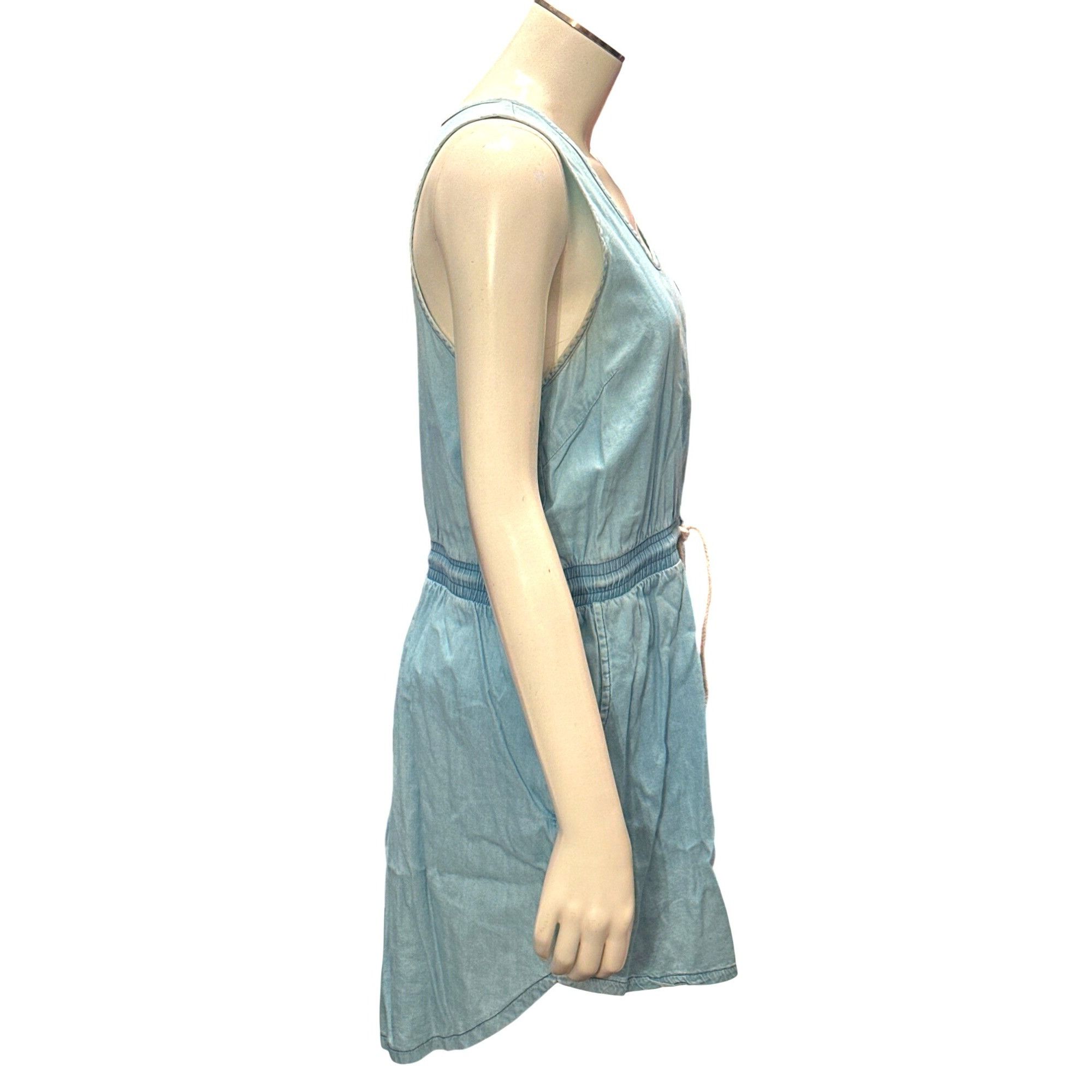 Other Active USA Light Blue Tank Dress Medium Rope Tie Waist Pocke Size M / US 6-8 / IT 42-44 - 6 Thumbnail
