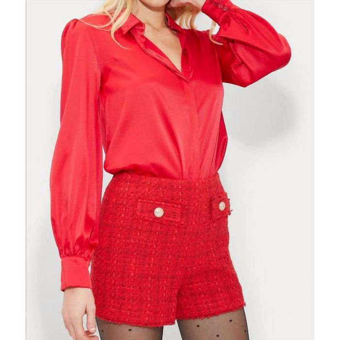 Generation Love Generation Love Maxwell Blouse In Red Grailed