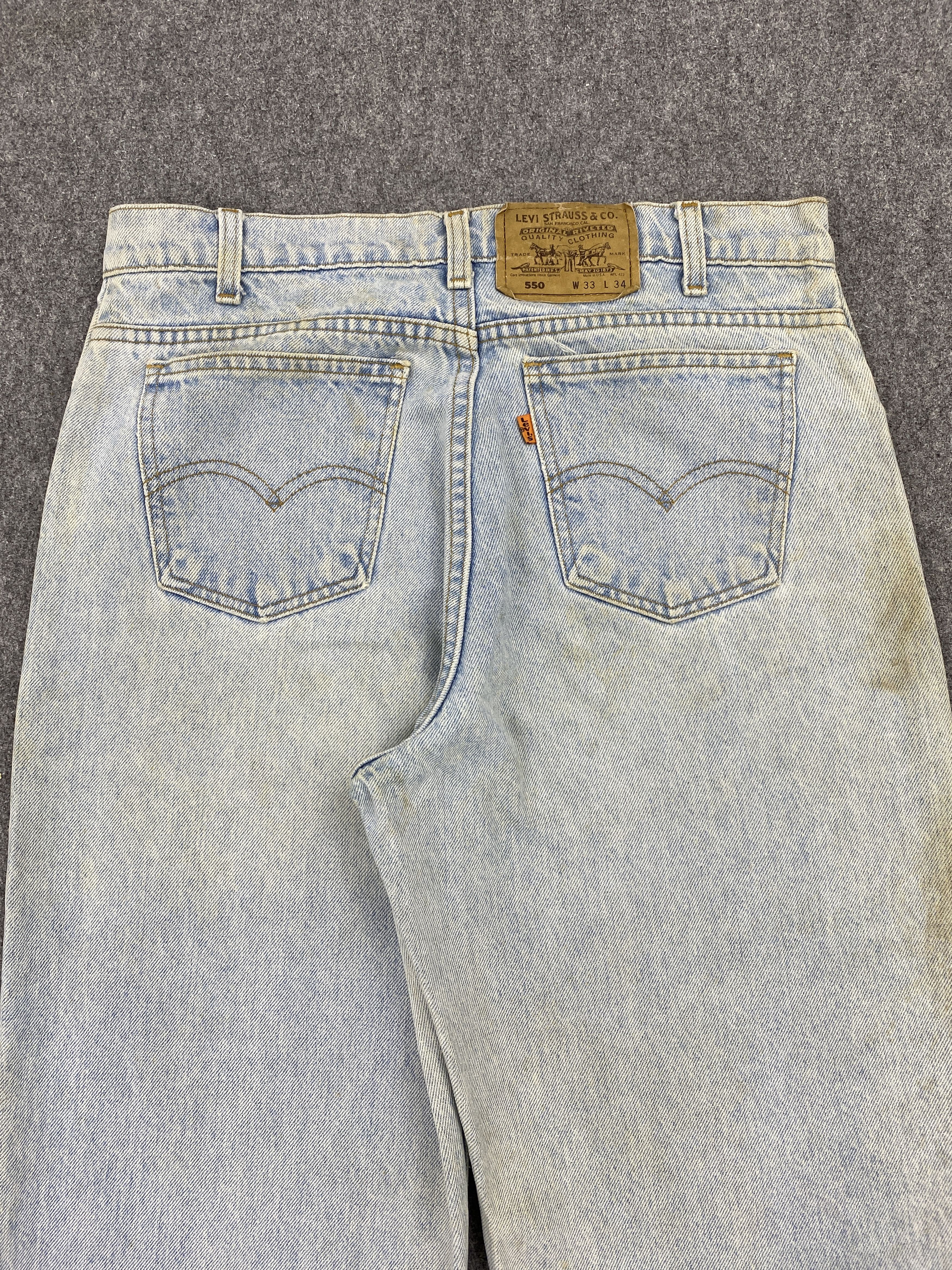 Levi's × Vintage Vintage 90s Levis 550 Orange Tabs Jeans Size US 32 / EU 48 - 4 Thumbnail