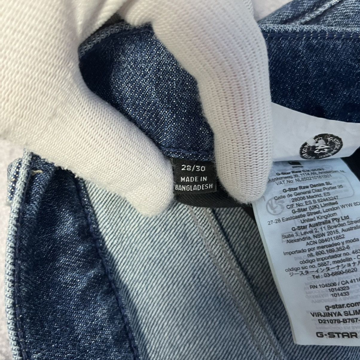 G-Star Vintage G-Star Raw Virjinya Slim Denim Blue Jeans Streetwear Size 28" / US 6 / IT 42 - 10 Thumbnail