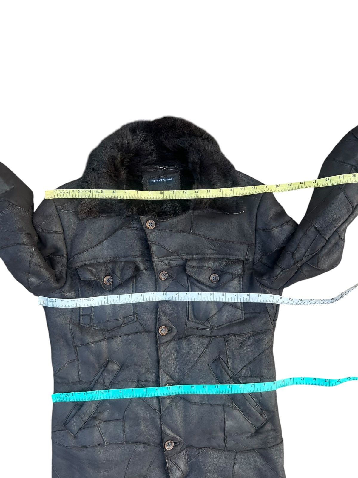 Leather Dope + Drakkar Patchwork Sheepskin Leather Shearling Jacket Size US M / EU 48-50 / 2 - 2 Thumbnail