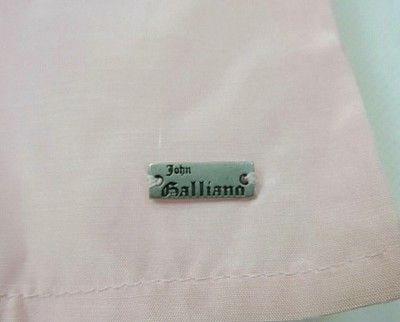 John Galliano John GALLIANO Designer Girls Pink Frill Silk / Cotton Blouse Size S / US 4 / IT 40 - 4 Thumbnail