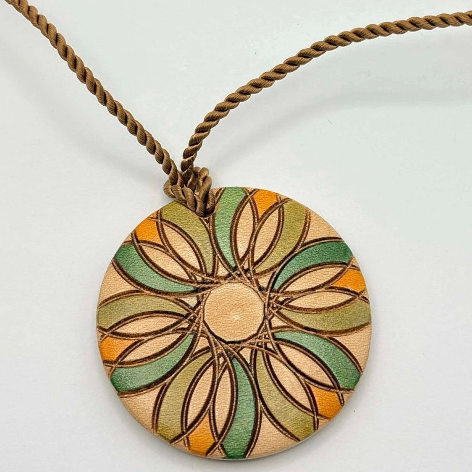 Other Tan & Green Floral Necklace Size ONE SIZE - 3 Thumbnail
