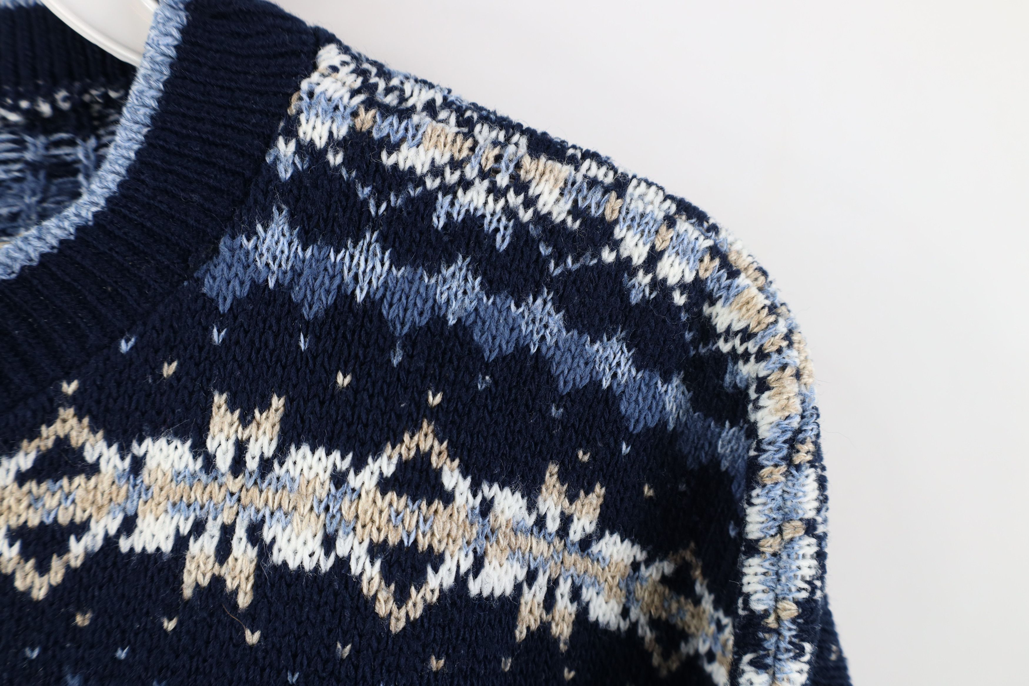 Vintage Vintage 90s Streetwear Fair Isle Knit Crewneck Sweater Size L / US 10 / IT 46 - 5 Thumbnail