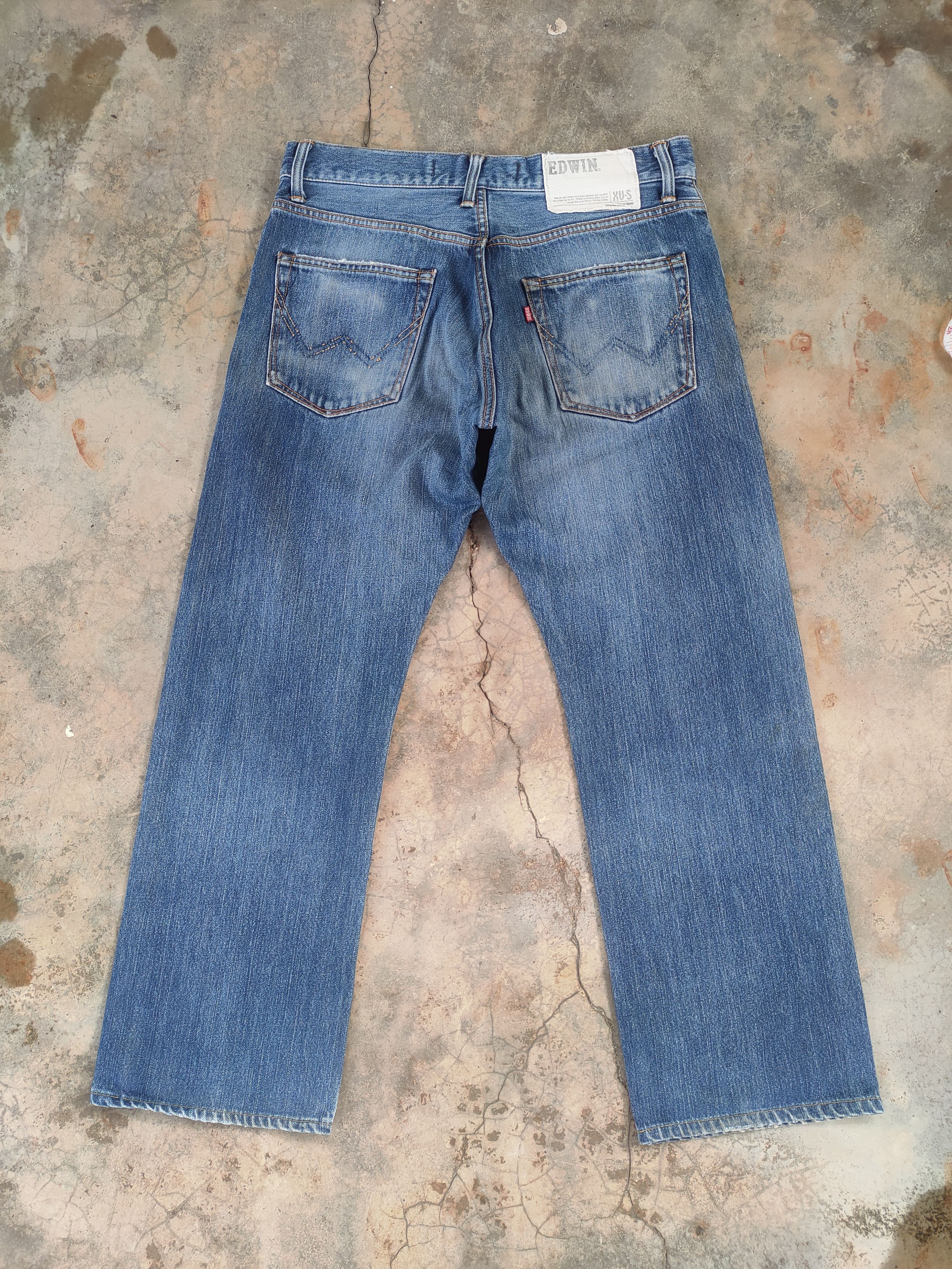Edwin × Vintage W33 VINTAGE EDWIN XV FADED DISTRESSED JEAN PANTS Size US 33 - 8 Thumbnail