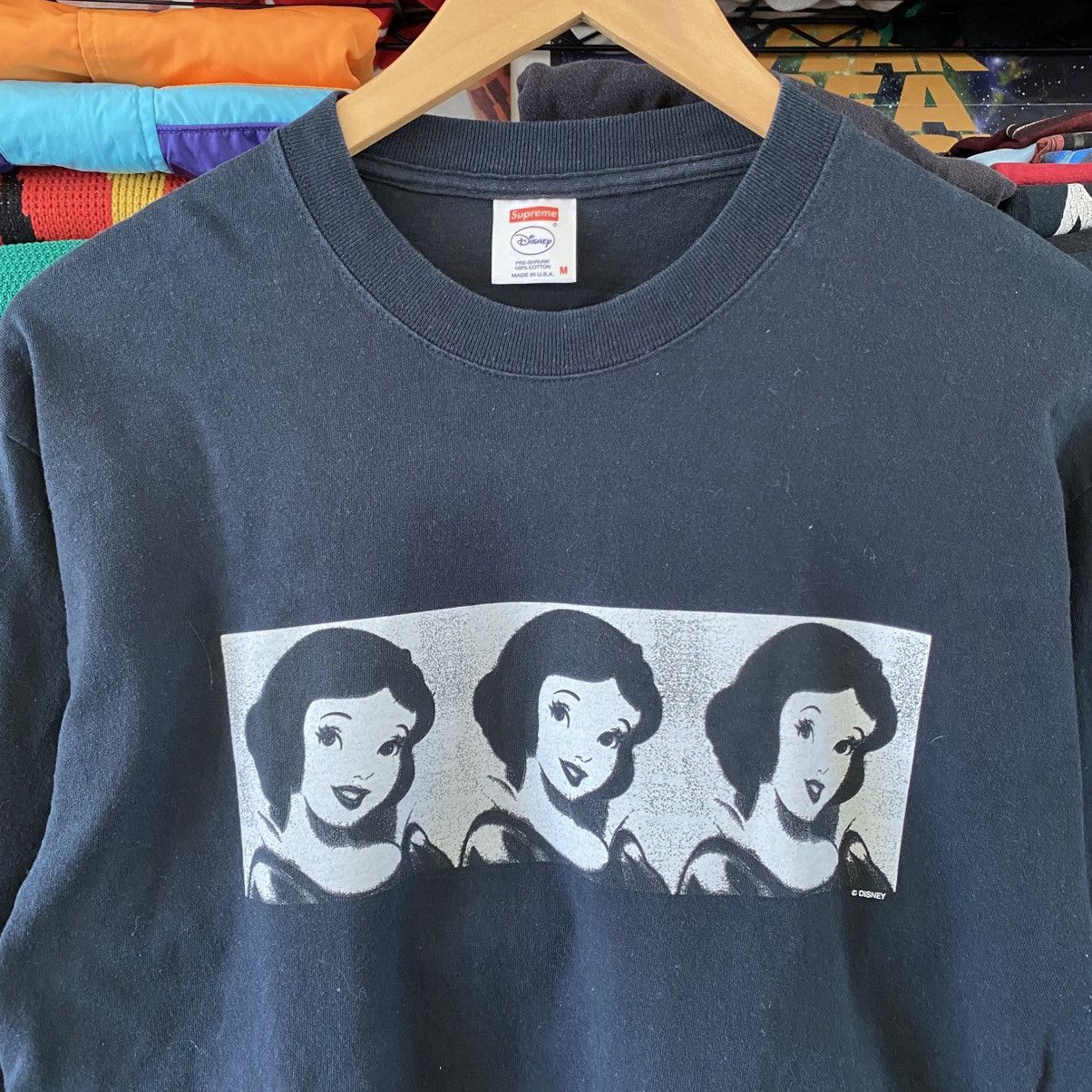 Disney × Supreme Supreme Disney Snow White T-Shirt Longsleeve 2011 Black Flag Size US M / EU 48-50 / 2 - 2 Thumbnail