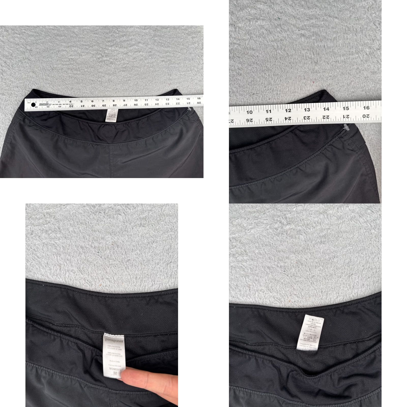 Patagonia Patagonia Shorts Women Medium Black Elastic Waist 100% Polyester Gym Run Workout Size 32" / US 10 / IT 46 - 8 Thumbnail