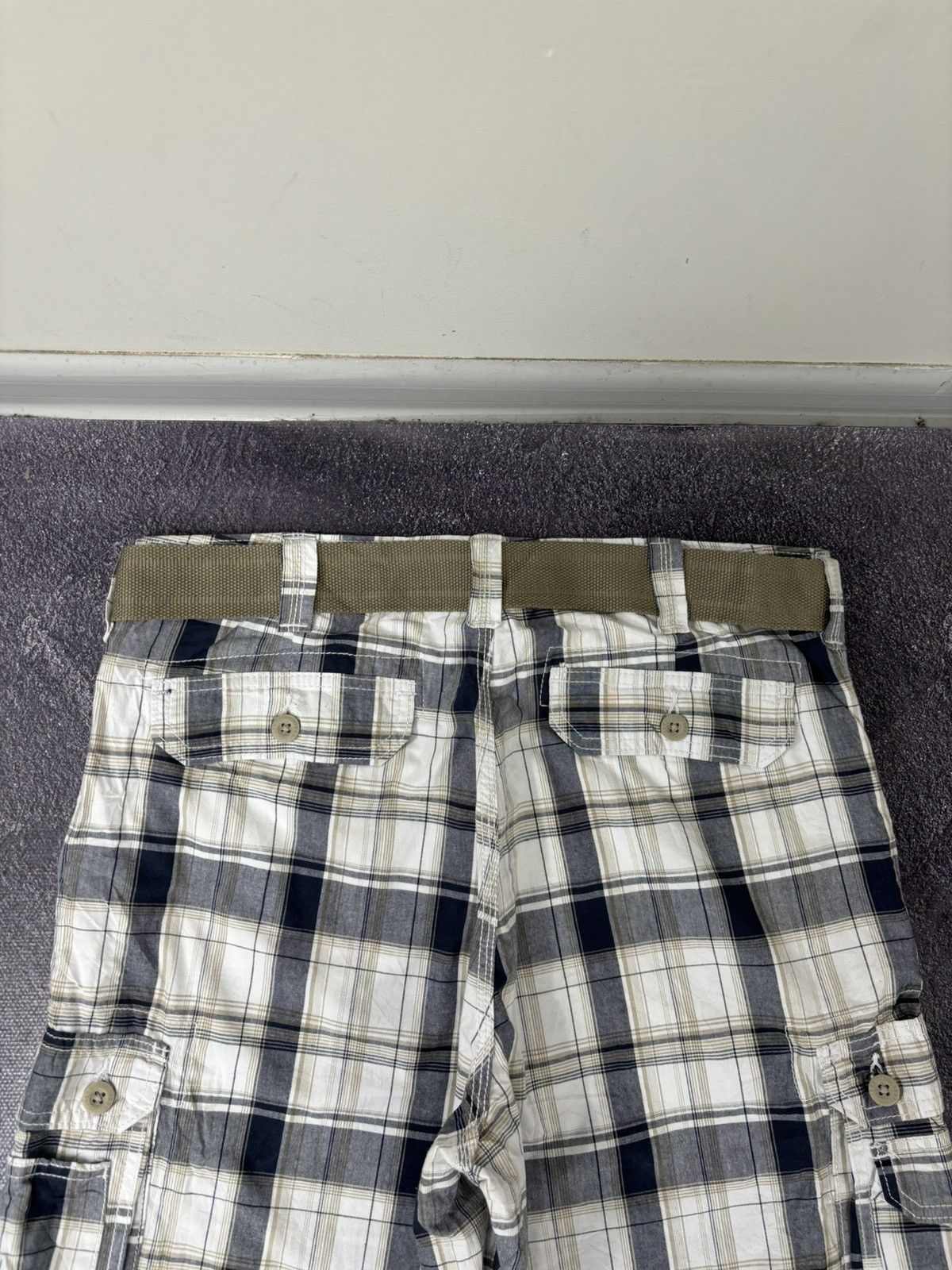 Lee Vintage Lee Y2K Military Hype Belted Baggy Cargo Shorts Size US 34 / EU 50 - 15 Thumbnail