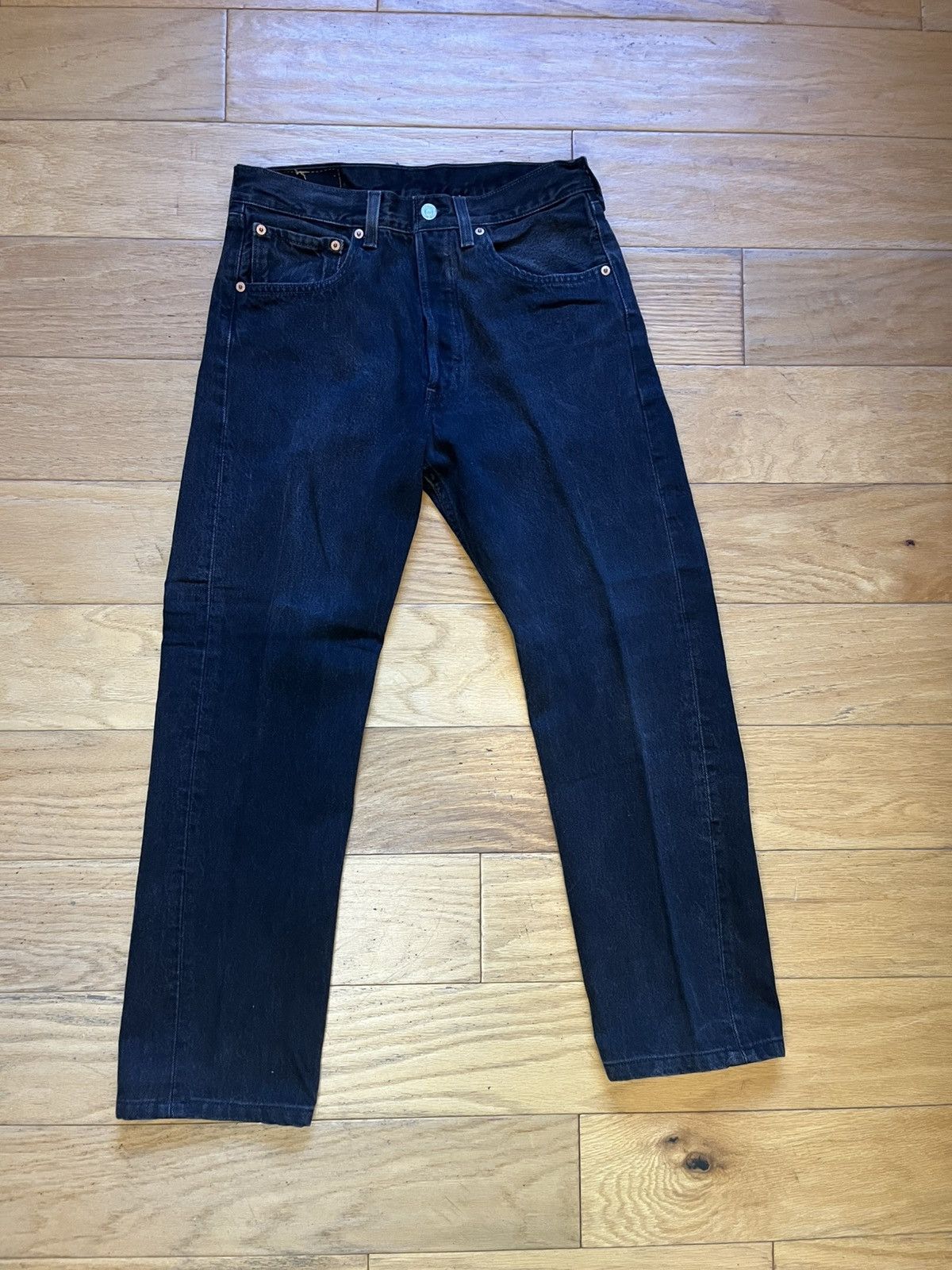 Levi's Vintage Clothing Vintage Black Levi’s 501’s Denim Jeans Batwing Made In USA Size US 29 - 8 Thumbnail