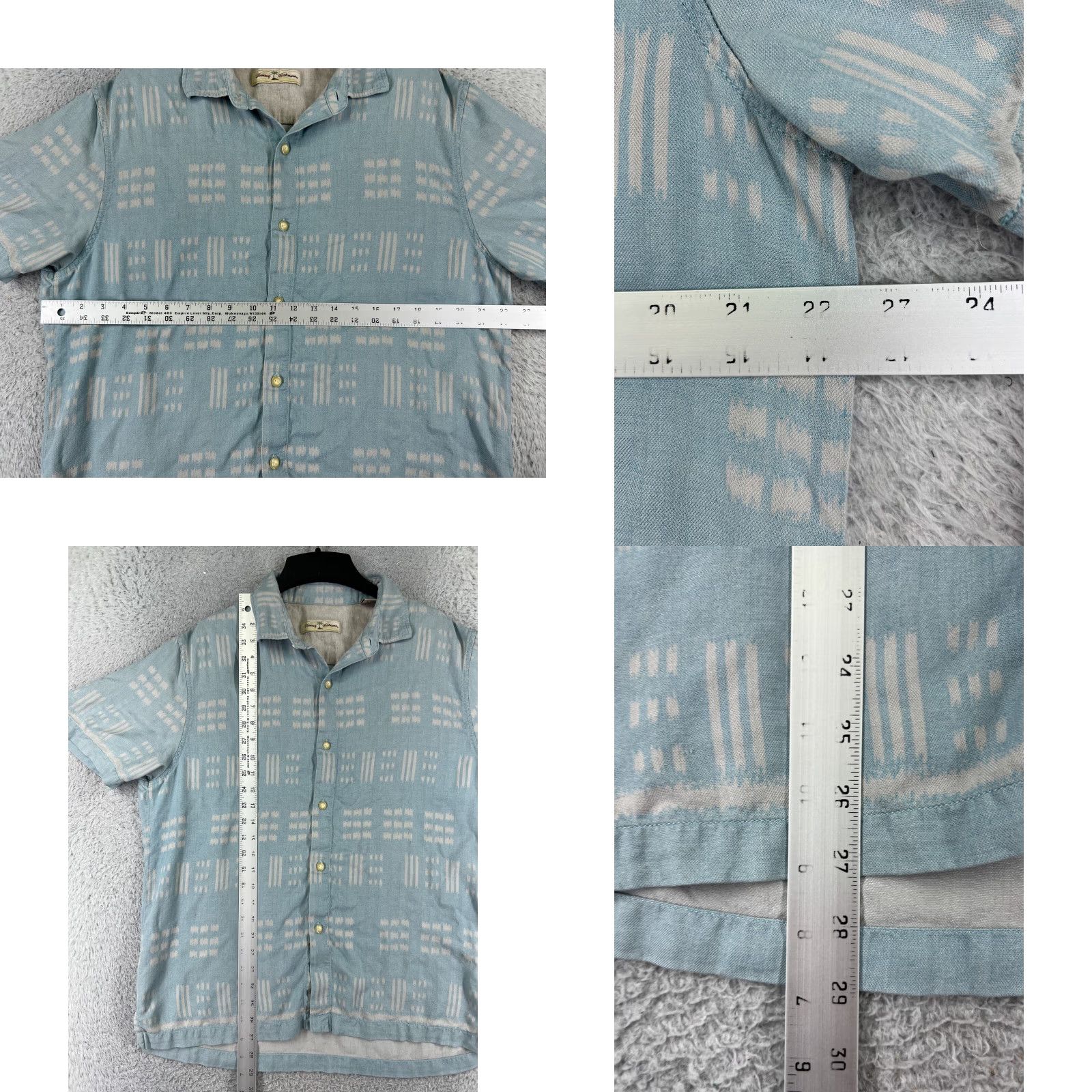 Tommy Bahama Tommy Bahama Shirt Large Mens Blue Beige Button Up Hawaiian Silk Blend Vacation Size US L / EU 52-54 / 3 - 8 Thumbnail