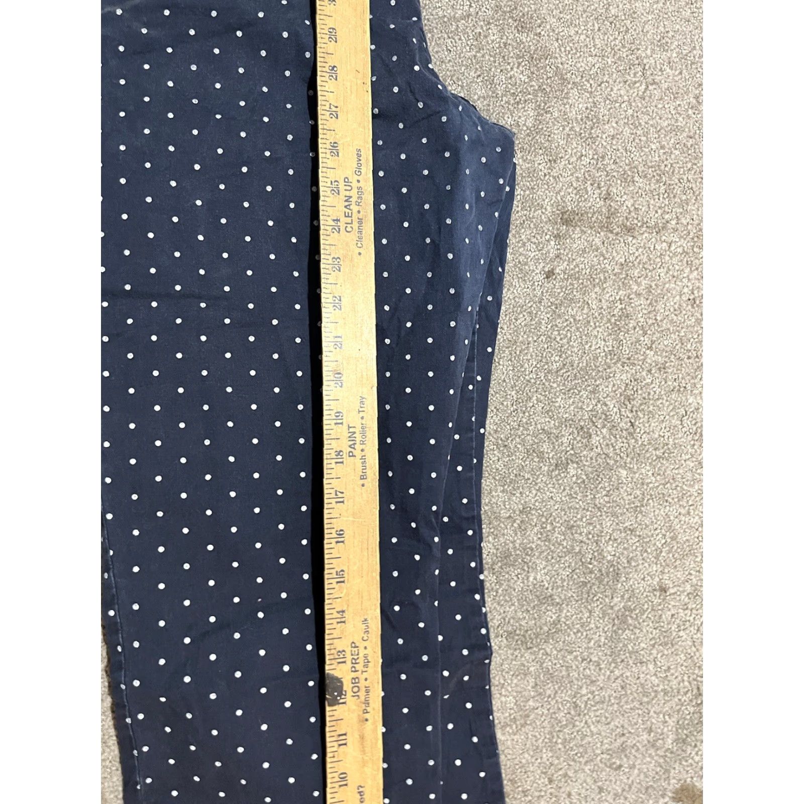 Tommy Hilfiger Tommy Hilfiger Women's Dress Pants Skinny Stretch Cotton Navy Polka-Dot Size 14 Blue Str ar? Size 36" / US 14 / IT 50 - 6 Thumbnail