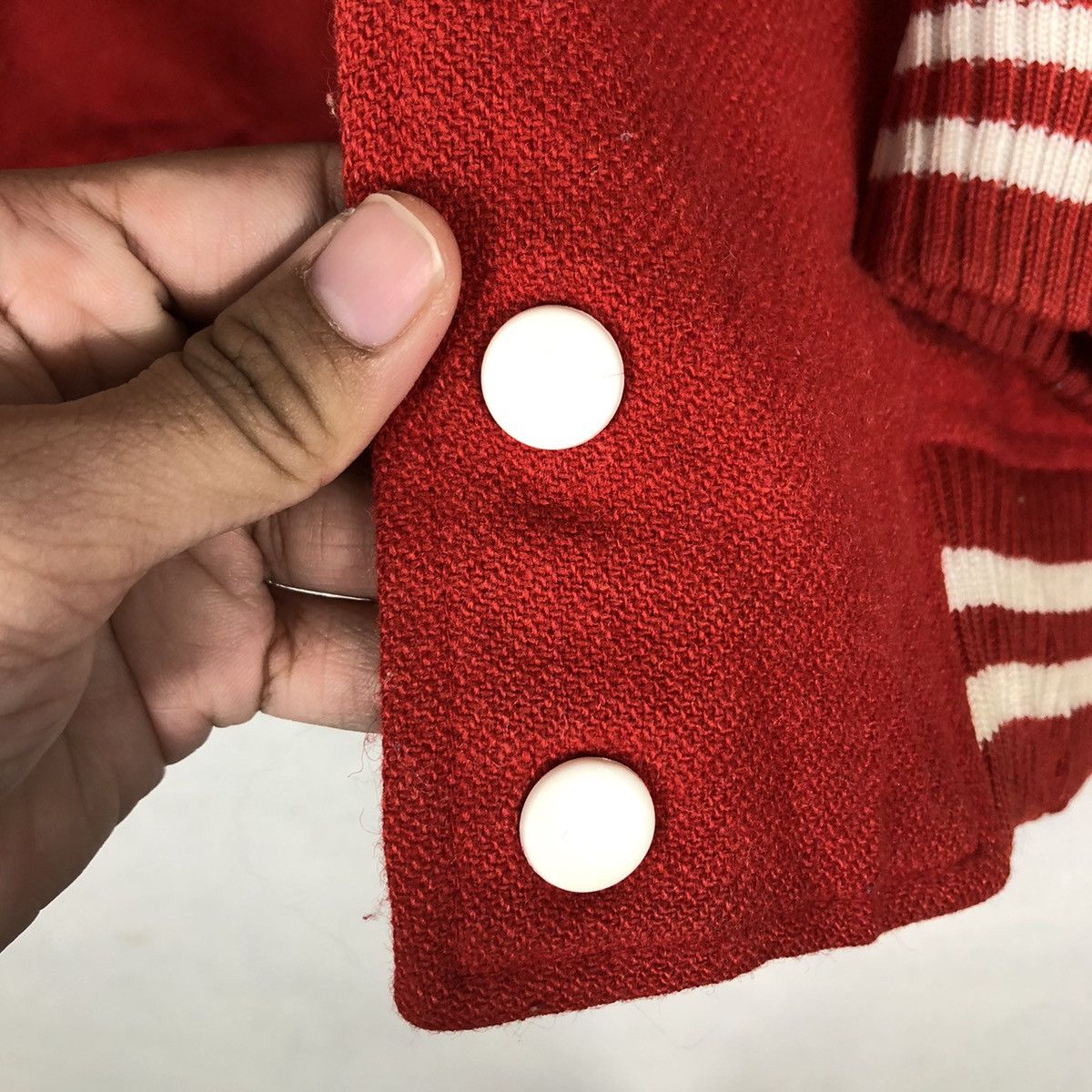 Japanese Brand 🔥VINTAGE VARSITY JACKET BOMBER JUMPER STADIUM RICH RED Size US M / EU 48-50 / 2 - 16 Thumbnail