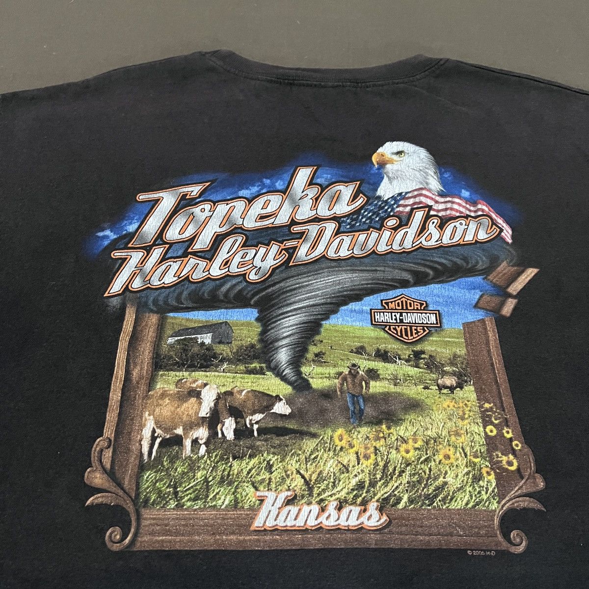 Harley Davidson Vintage Y2K Harley Davidson Topeka Kansas Sleeveless Shirt Size US XL / EU 56 / 4 - 2 Thumbnail