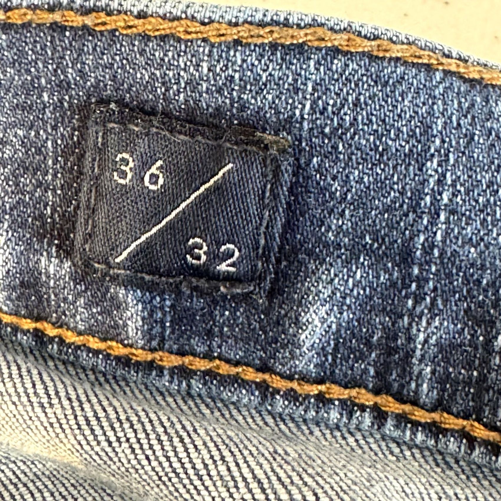 Lucky Brand Lucky Brand 410 Athletic Slim Jeans Mens 36x30 Blue Medium Wash Whiskered Denim Jeans Size US 36 / EU 52 - 6 Thumbnail
