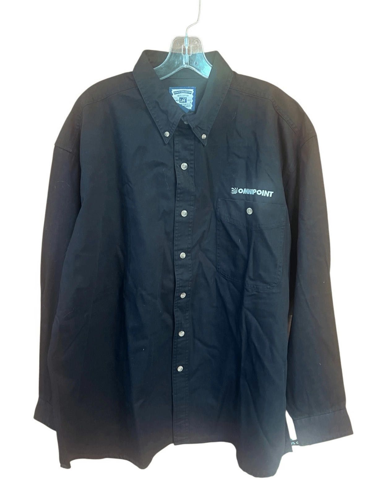 Lee Lee Mens Denim Button down shirt Black Sz XL NWT Size US XL / EU 56 / 4 - 1 Thumbnail