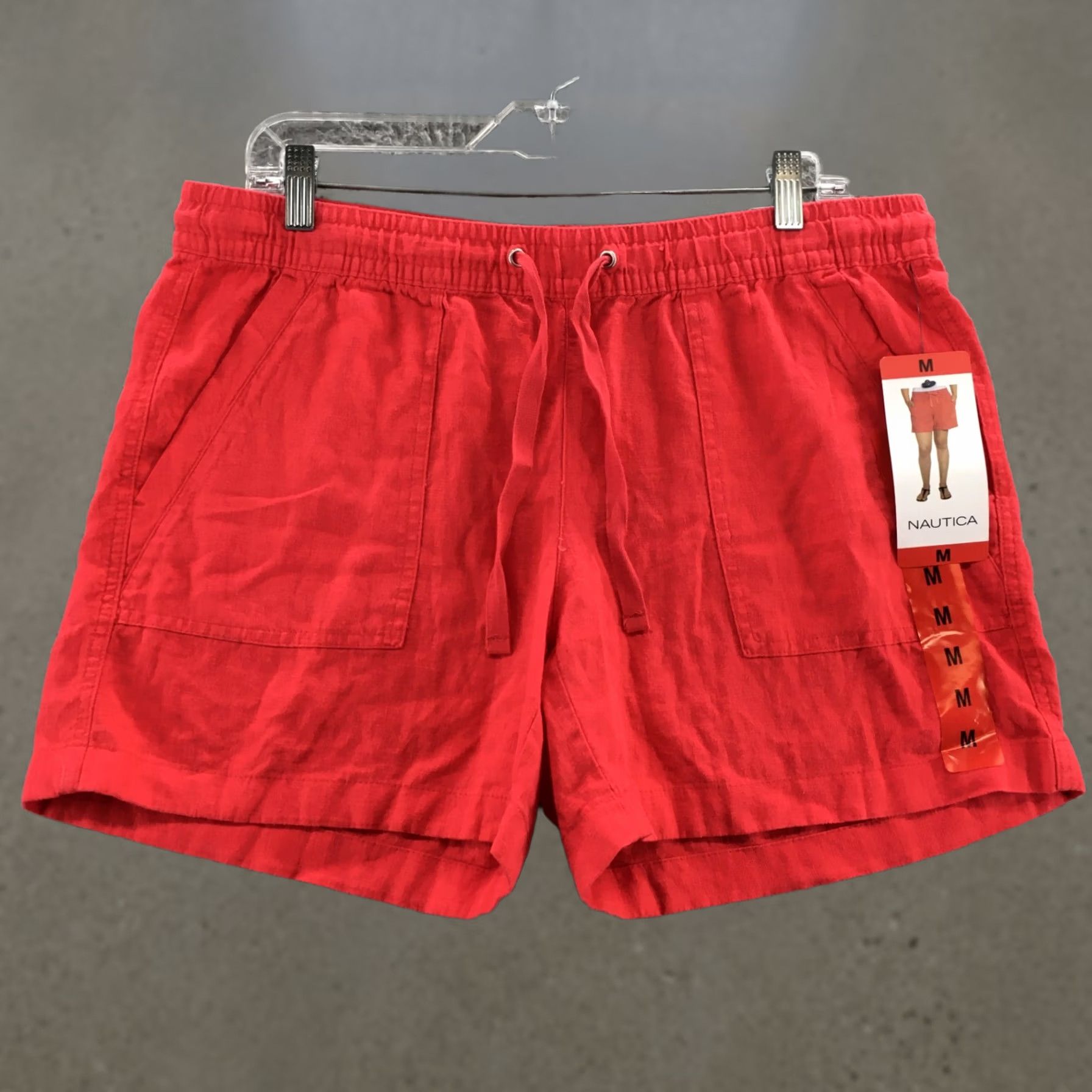 Nautica Nautica Utility Shorts Womens Medium Red Mid Rise Drawstring NEW Size 32" / US 10 / IT 46 - 1 Thumbnail
