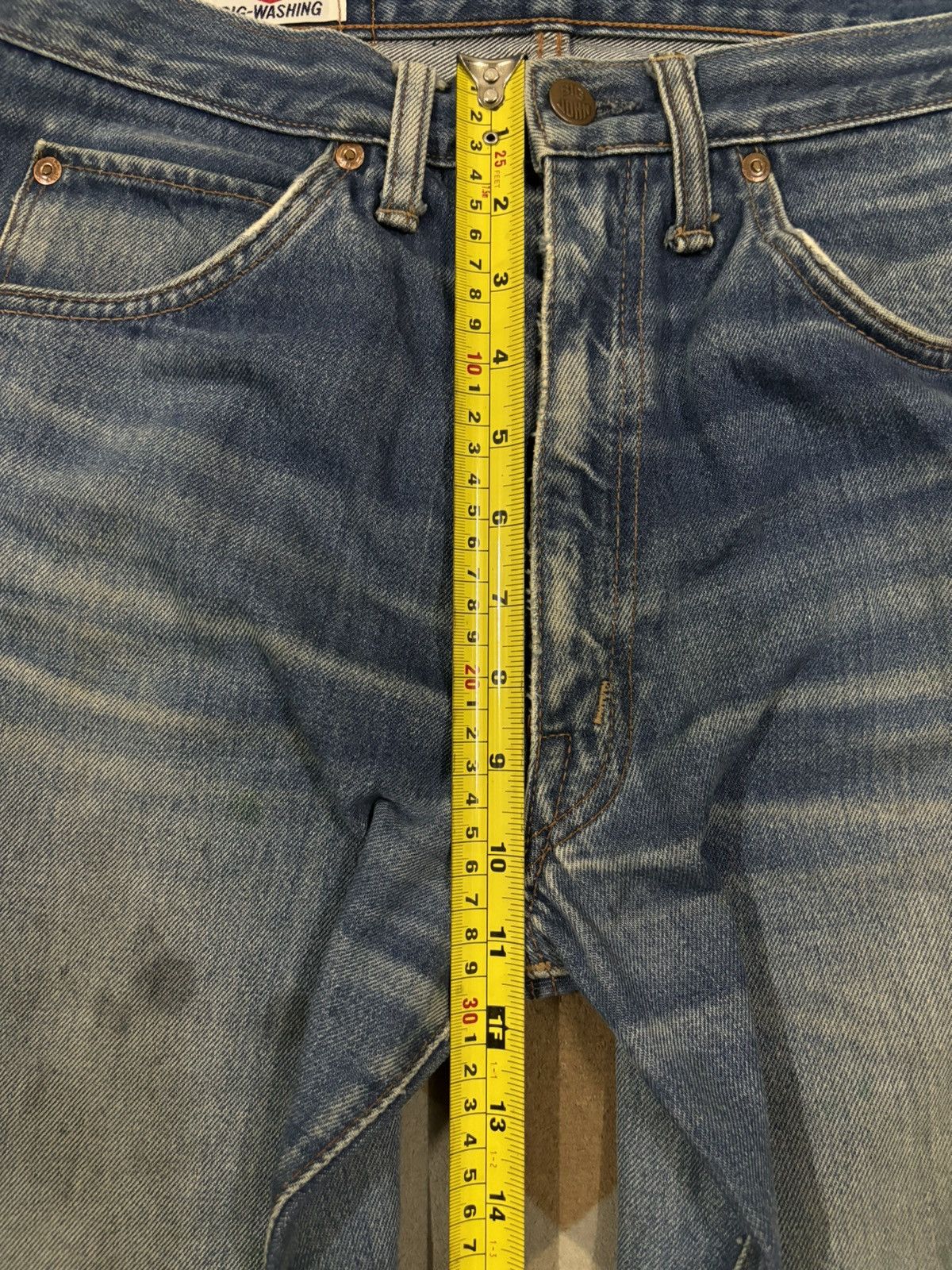 Big John Vintage 90s Japanese Brand Mud Wash Flare Bell Bottom Jeans Size US 30 / EU 46 - 19 Thumbnail
