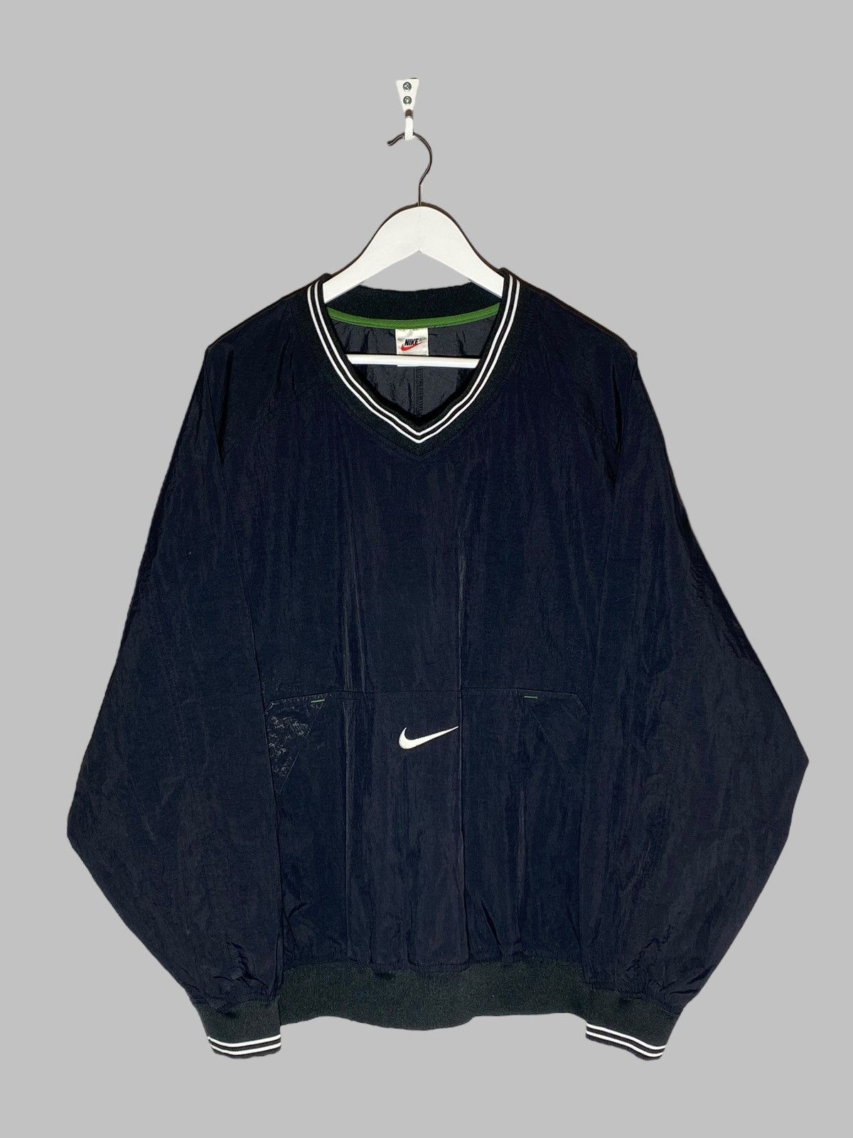Nike Vintage 90s Nike Center Swoosh Pullover Windbreaker Jacket Size US L / EU 52-54 / 3 - 1 Thumbnail