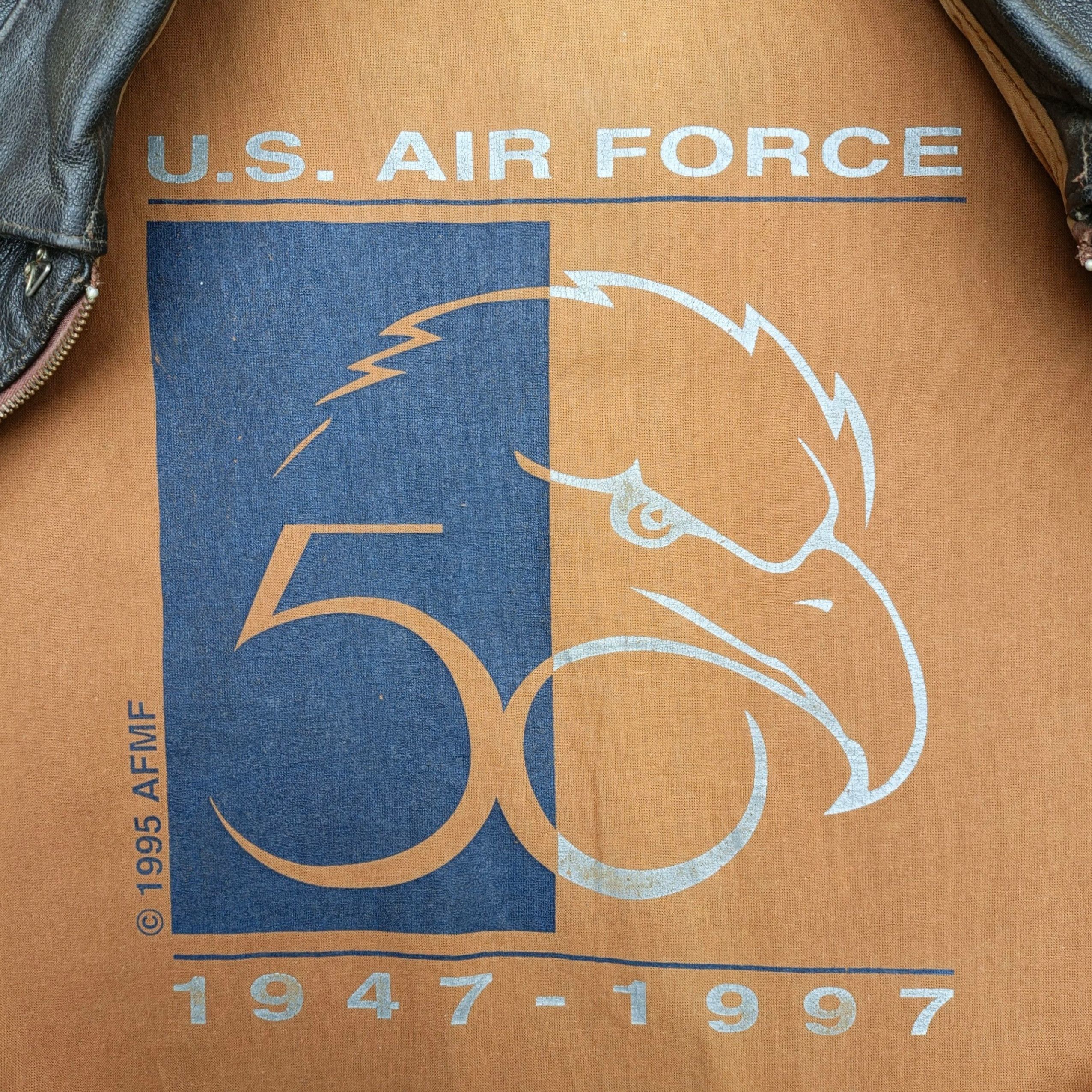 Avirex Avirex A-2 50th Aniversary Us Air Force Brown Leather Jacket Size US L / EU 52-54 / 3 - 16 Thumbnail