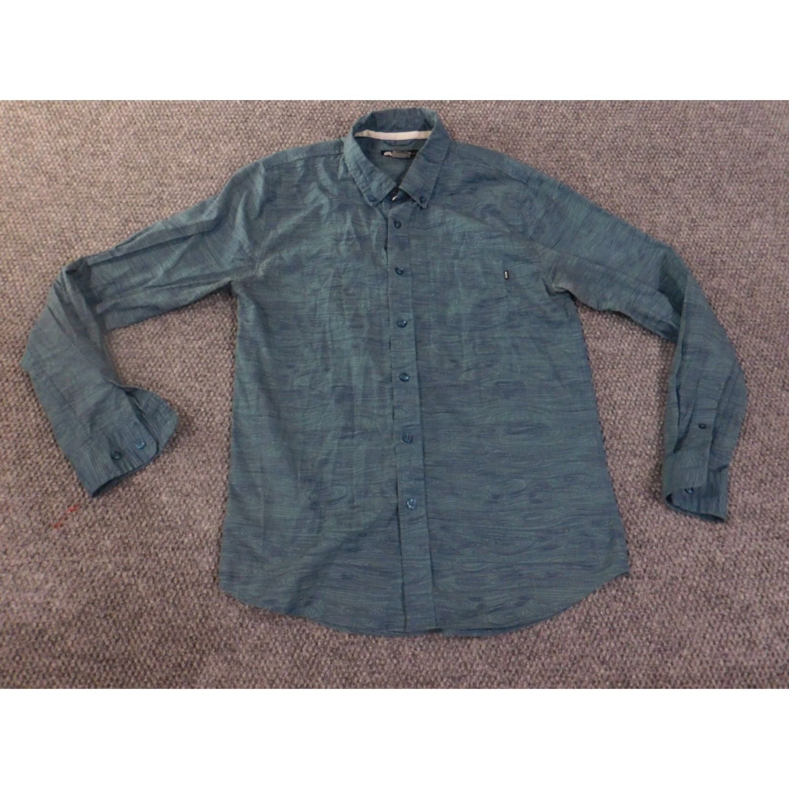 Nike Nike SB Shirt Men S Green Geometric Button Up Casual Pocket Collared Knit Cotton Size US S / EU 44-46 / 1 - 3 Thumbnail