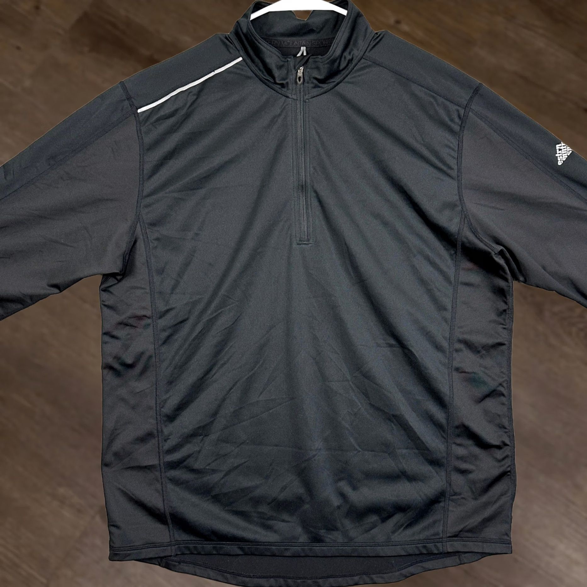Eastern Mountain Sports EMS Athletic Sweatshirt Pullover L Black Quarter Zip Mens Large Outdoor Breathable Knits Mock Neck Zip Pattern Solid Size US L / EU 52-54 / 3 - 1 Thumbnail