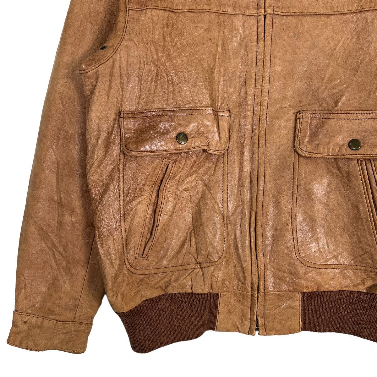 Japanese Brand 🔥 70s VINTAGE LEATHER JACKET Size US M / EU 48-50 / 2 - 4 Thumbnail