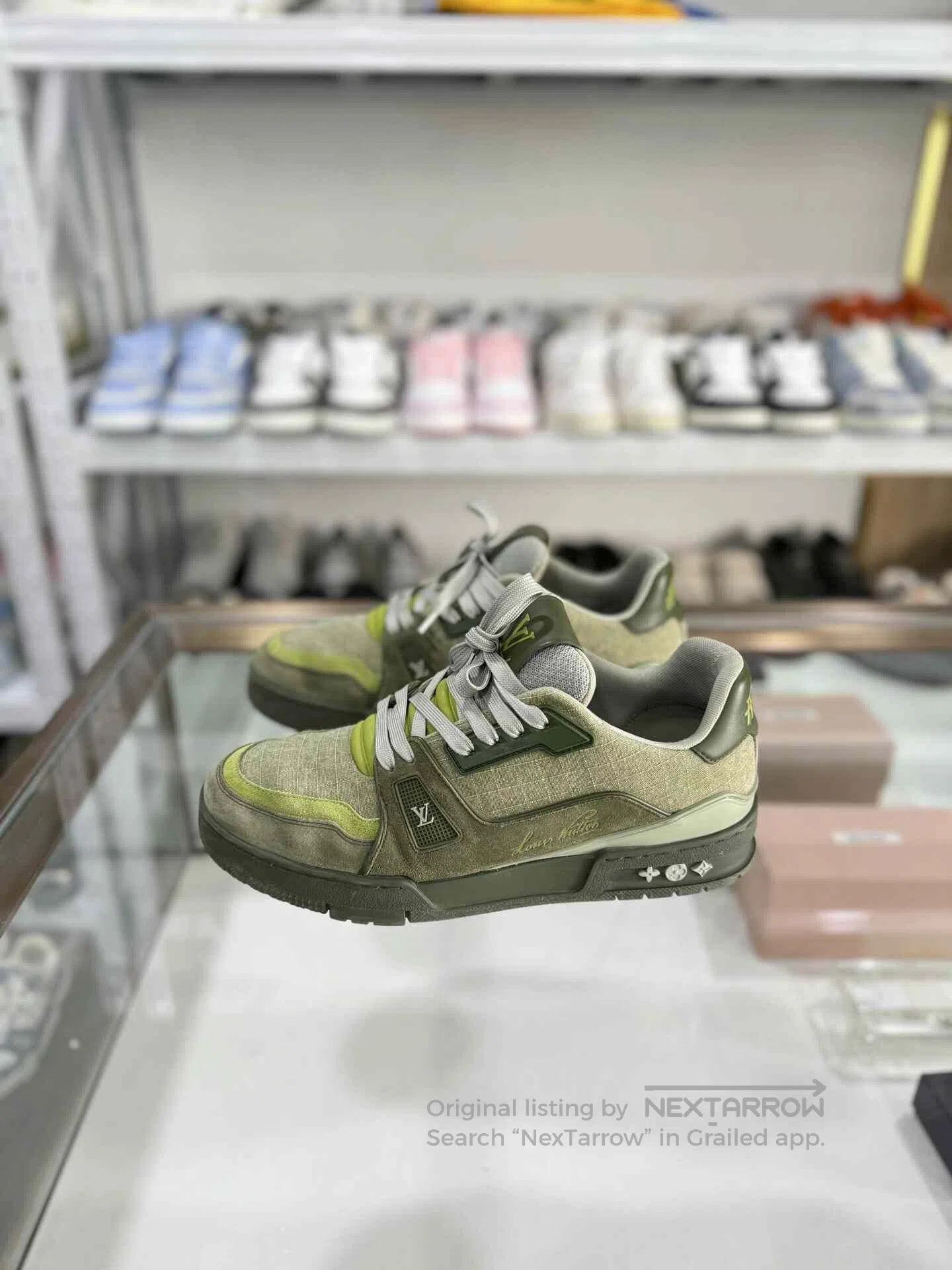 Louis Vuitton Louis Vuitton New Moss Green Trainer 41. Size US 8 / EU 41 - 1 Thumbnail