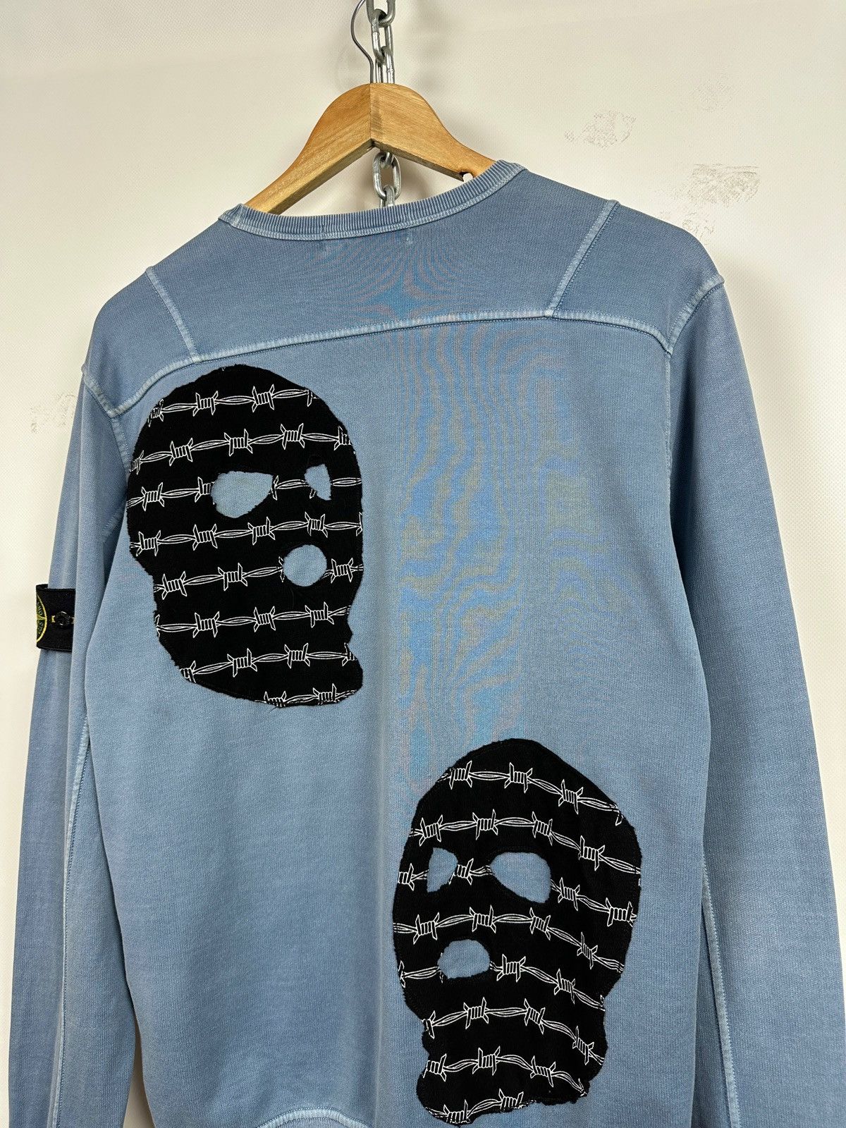 Stone Island Stone Island Custom Garment Dyed Blue Sweatshirt Size US L / EU 52-54 / 3 - 15 Thumbnail
