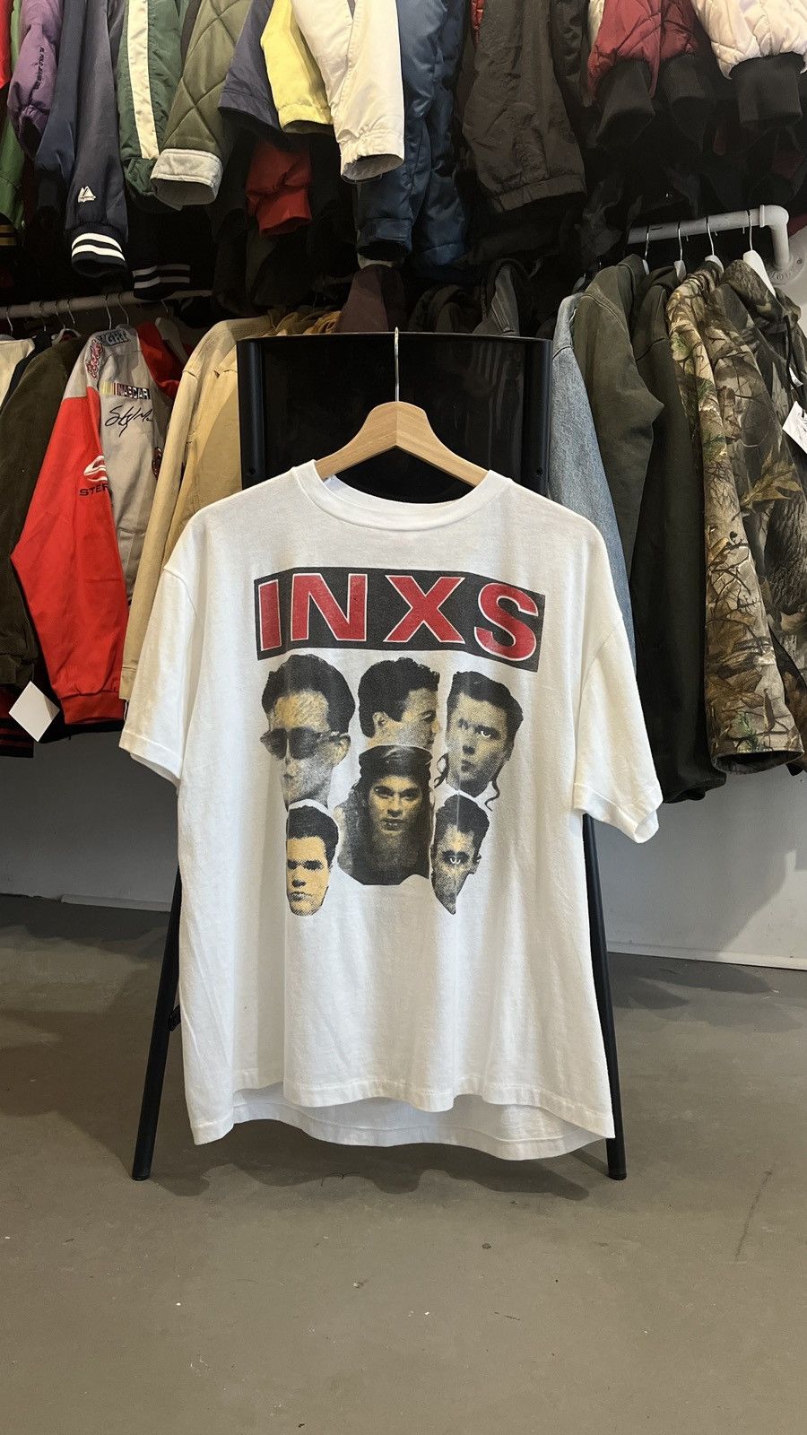 image of Vintage Inxs 1991 World Tour Shirt in White, Men's (Size XL)