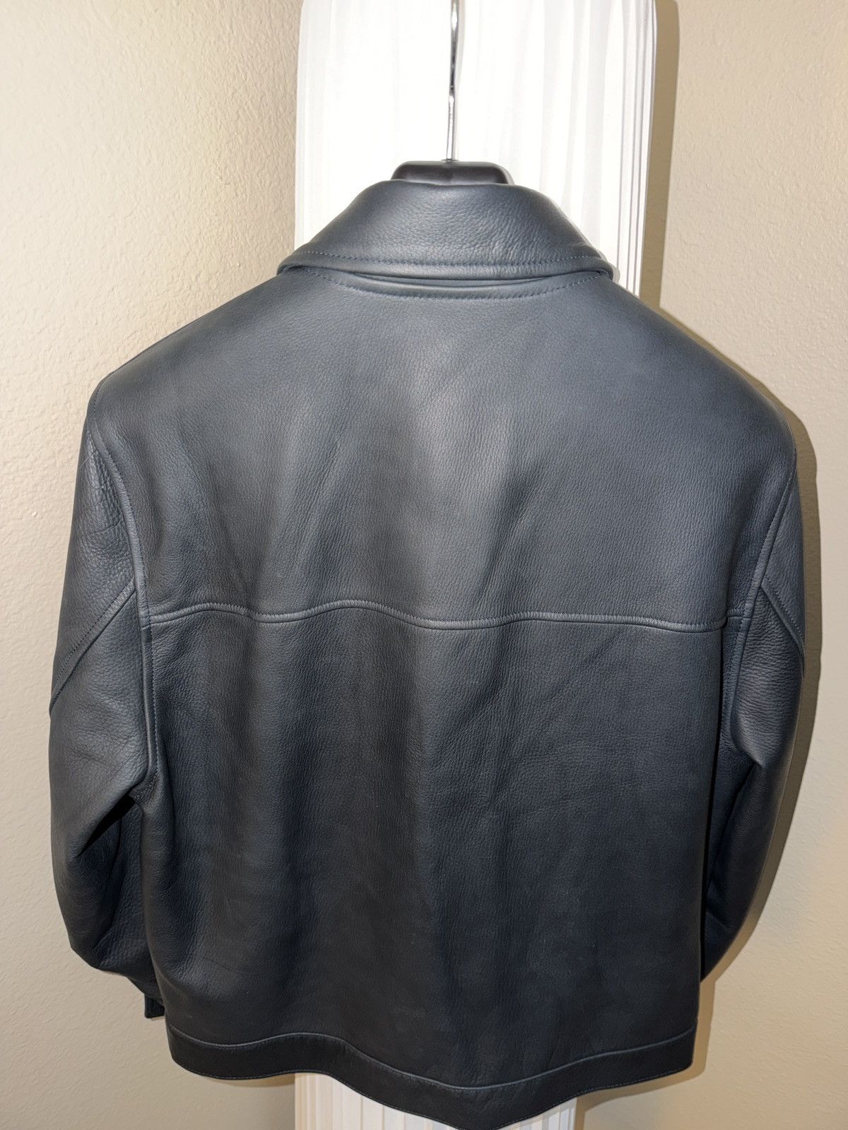Wacko Maria Wacko Maria DARK BLUE LEATHER SINGLE RIDERS JACKET Size US L / EU 52-54 / 3 - 5 Thumbnail