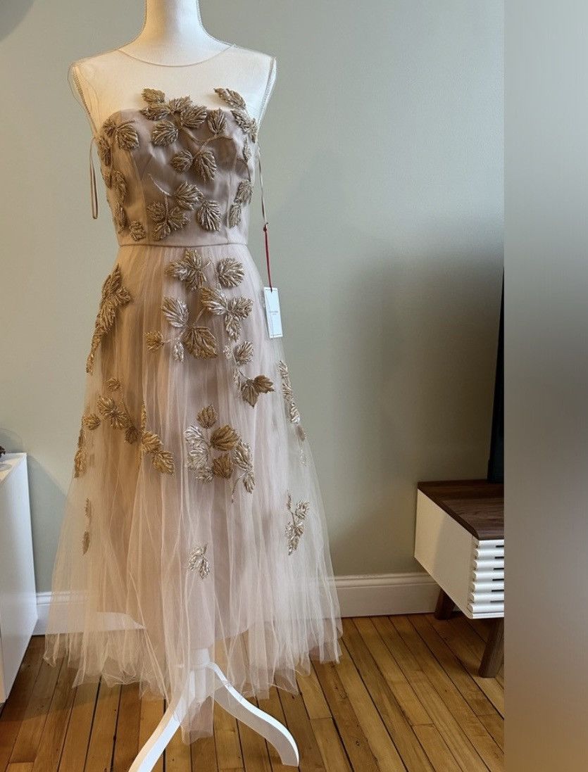 Carolina Herrera Carolina Herrera Dress With Gold leaf Embroidery! Size XS / US 0-2 / IT 36-38 - 5 Thumbnail