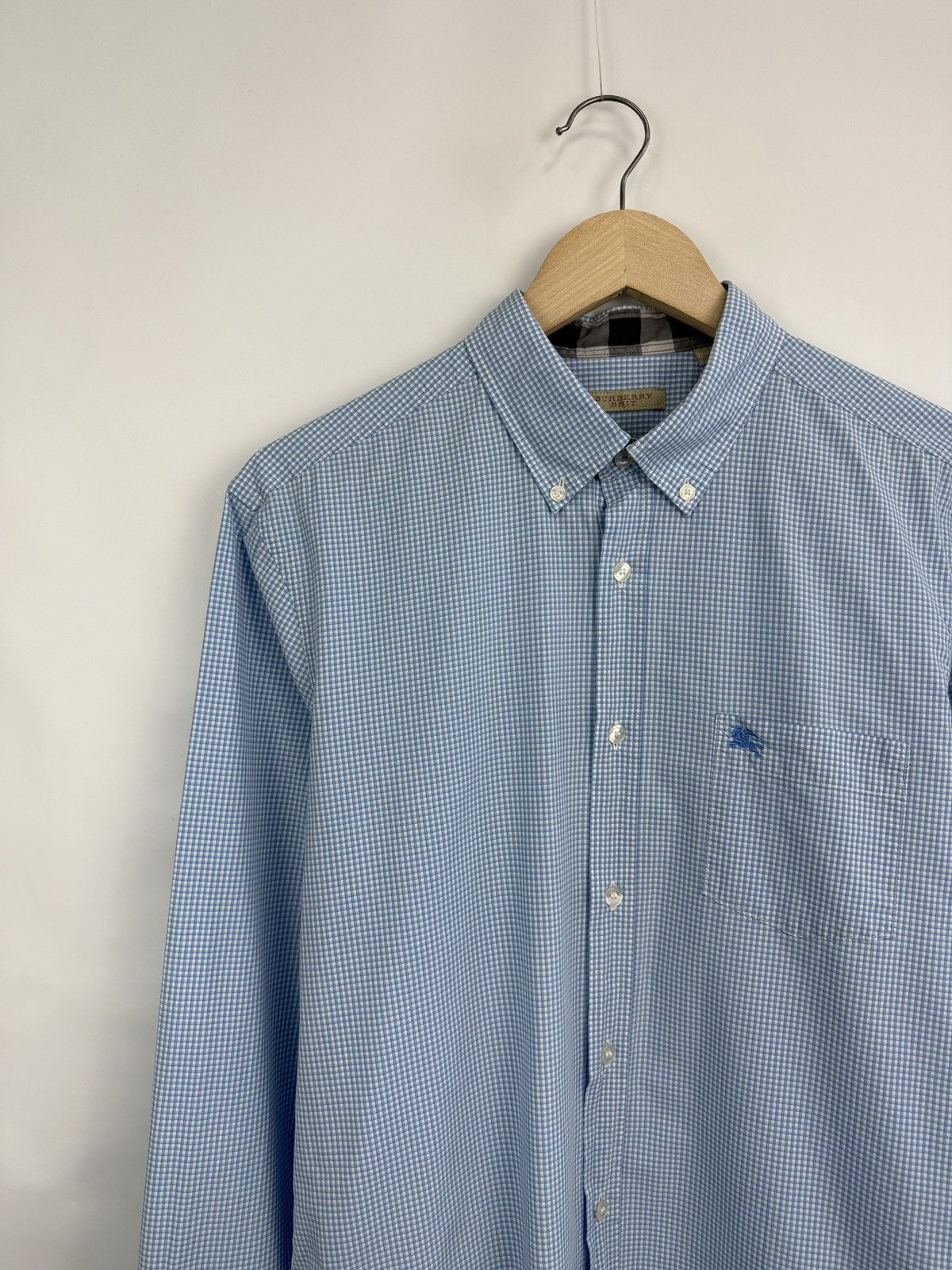 Burberry 🇬🇧 Vintage Burberry Brit Shirt Rare Retro Hype Y2K Size US L / EU 52-54 / 3 - 2 Thumbnail