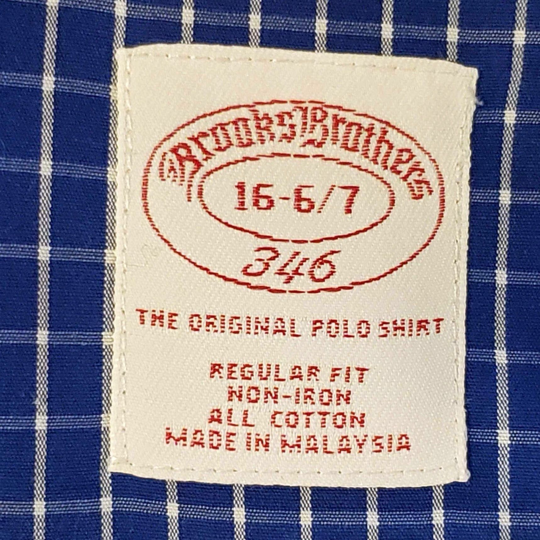 Brooks Brothers Brooks Brothers 346 Men's 16 - 6/7 Button Down Shirt Solid Blue Long Sleeve Size US L / EU 52-54 / 3 - 2 Thumbnail