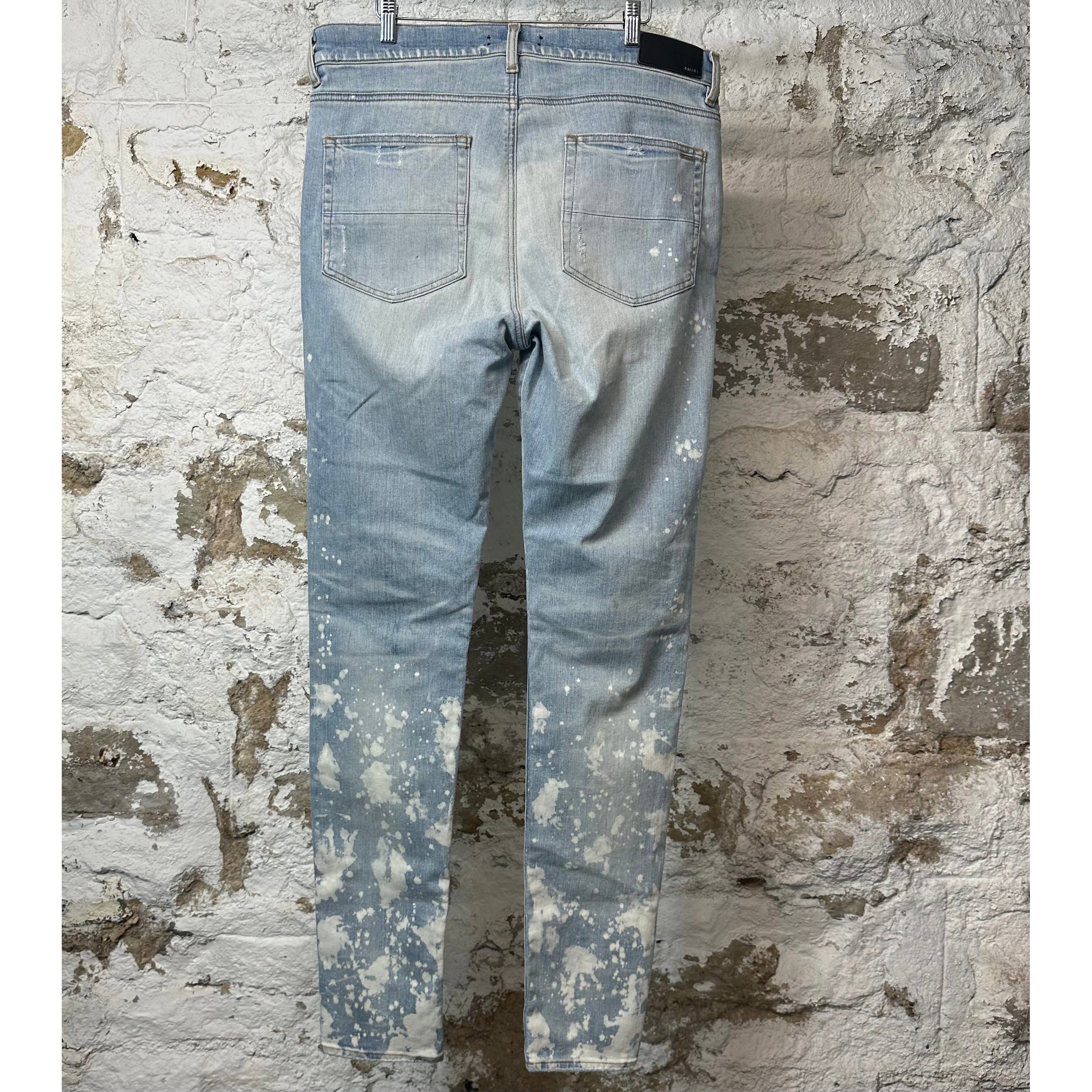 Amiri Amiri MX1 White Canvas Bleached Blue Denim Jeans Sz 38 Size US 38 / EU 54 - 2 Thumbnail