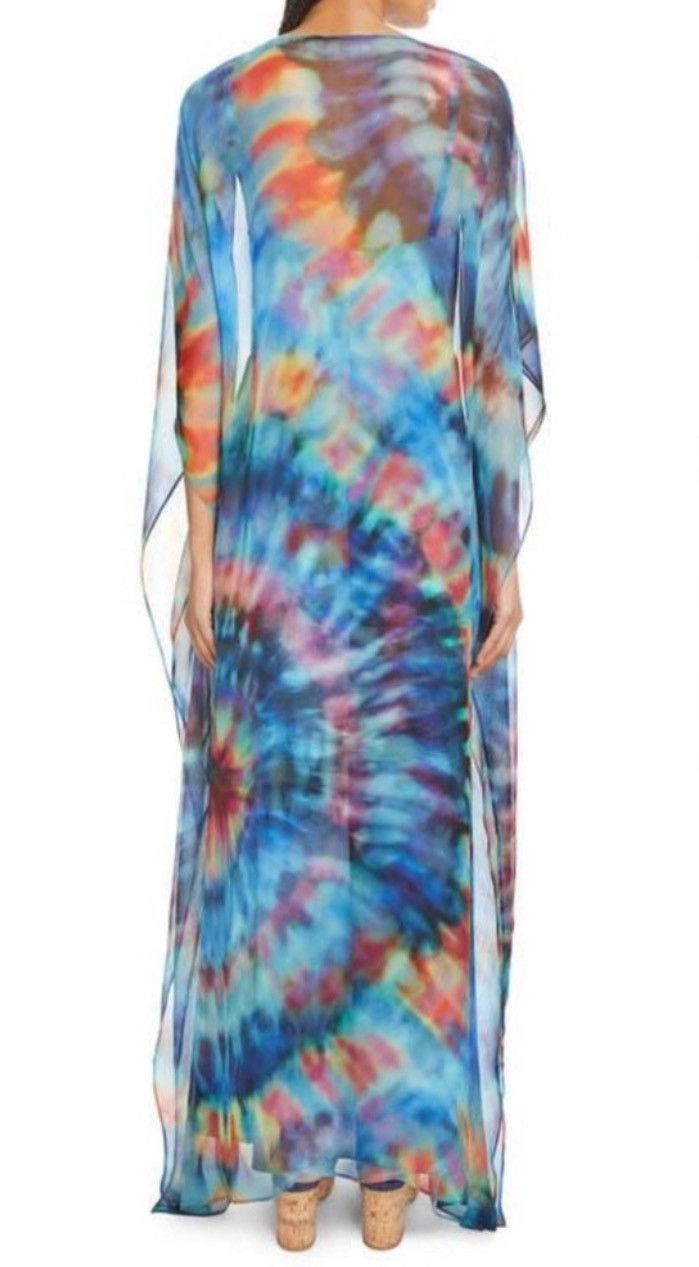 Chloe Chloe Tie Dye Silk Caftan & Maxi Slip Dress Blue Size 38 Size S / US 4 / IT 40 - 2 Thumbnail