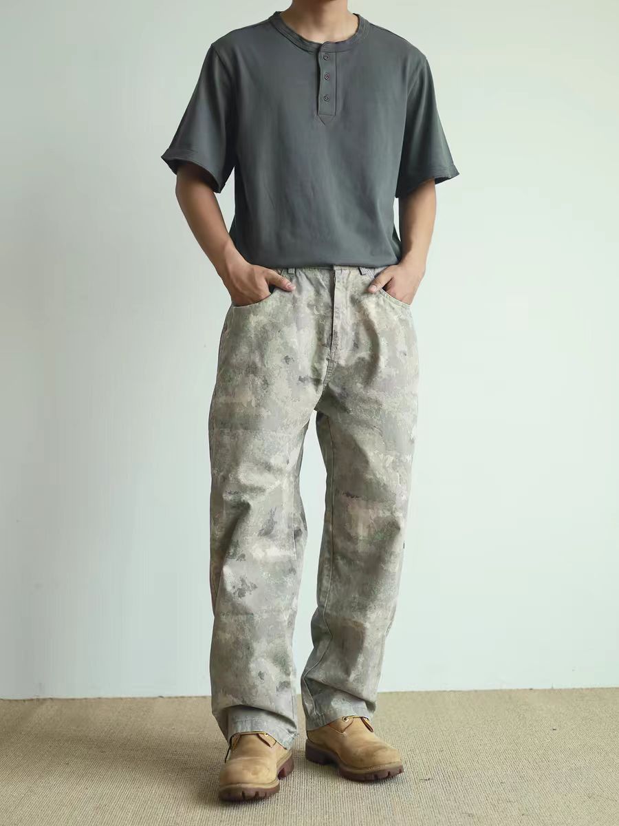 Japanese Brand × Vintage Vintage Camouflage Loose Fit Workwear Casual Pants Size US 34 / EU 50 - 2 Thumbnail
